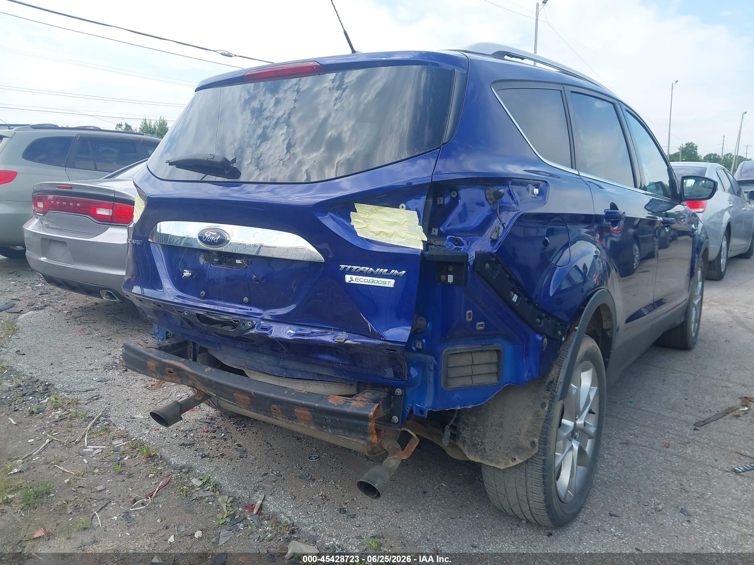 2014 Ford Escape Titanium Синий vin: 1FMCU0J96EUB44355