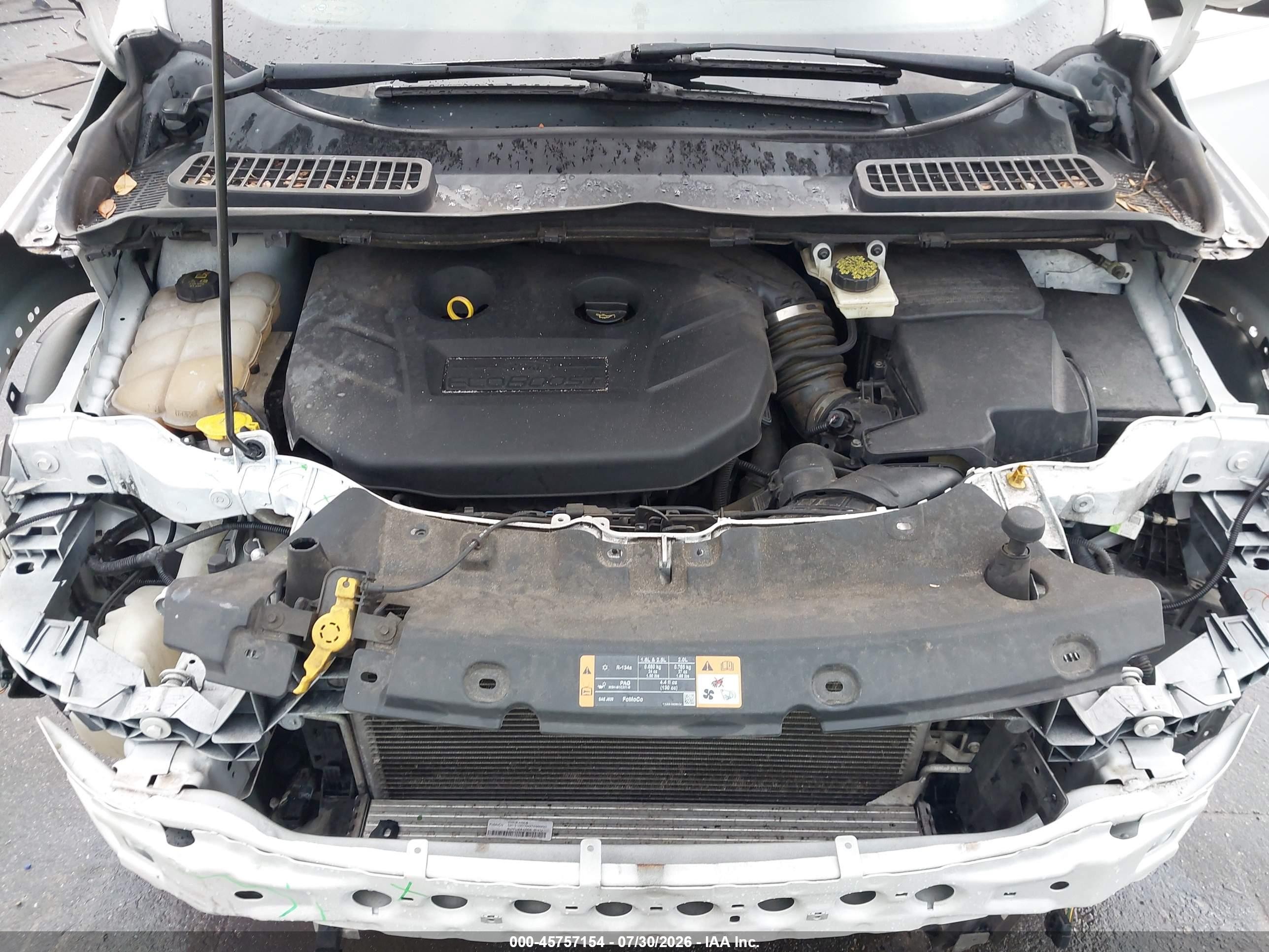 2014 Ford Escape Titanium White vin: 1FMCU0J96EUB66274