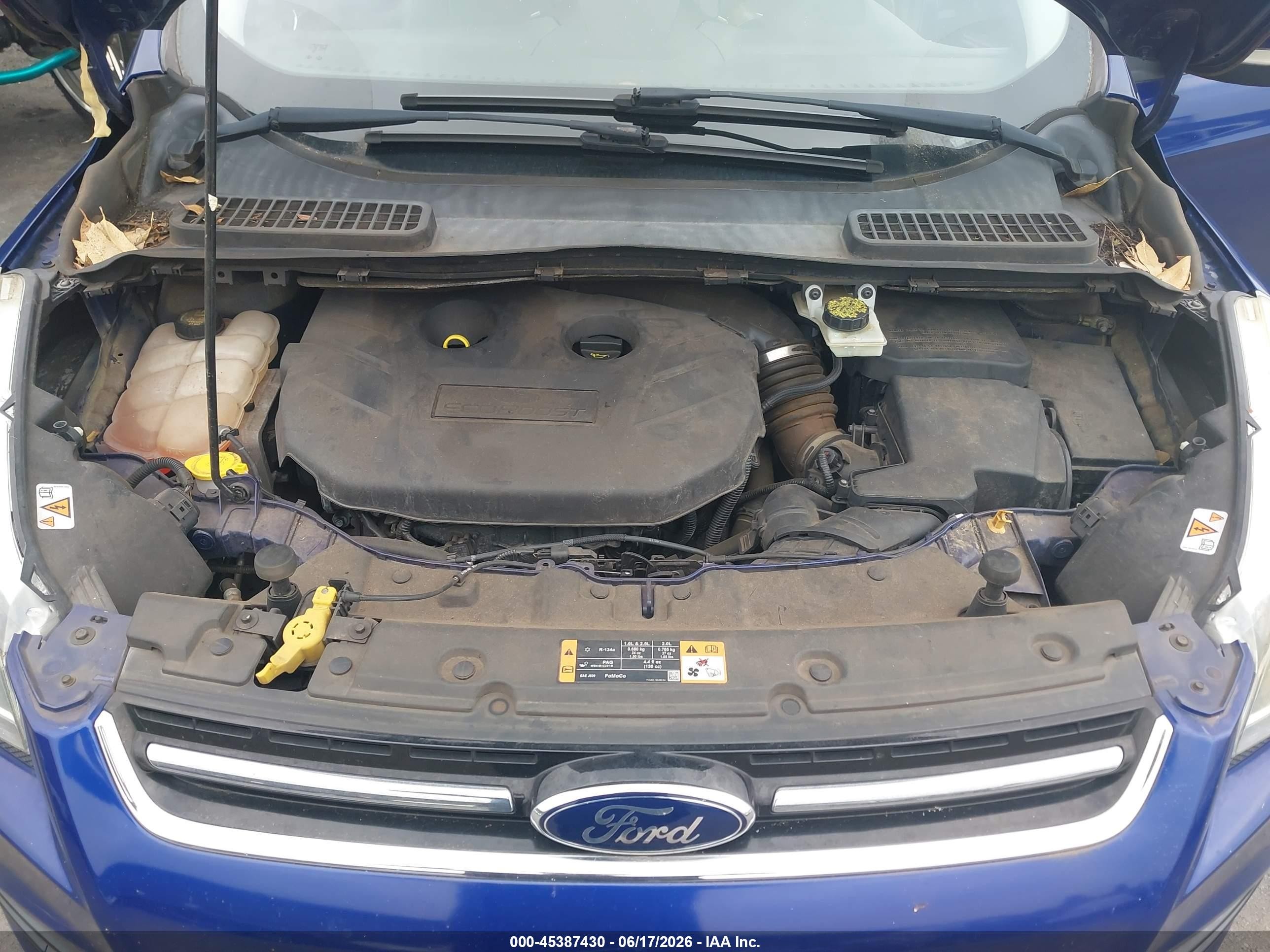 2014 Ford Escape Titanium Синий vin: 1FMCU0J96EUD09515
