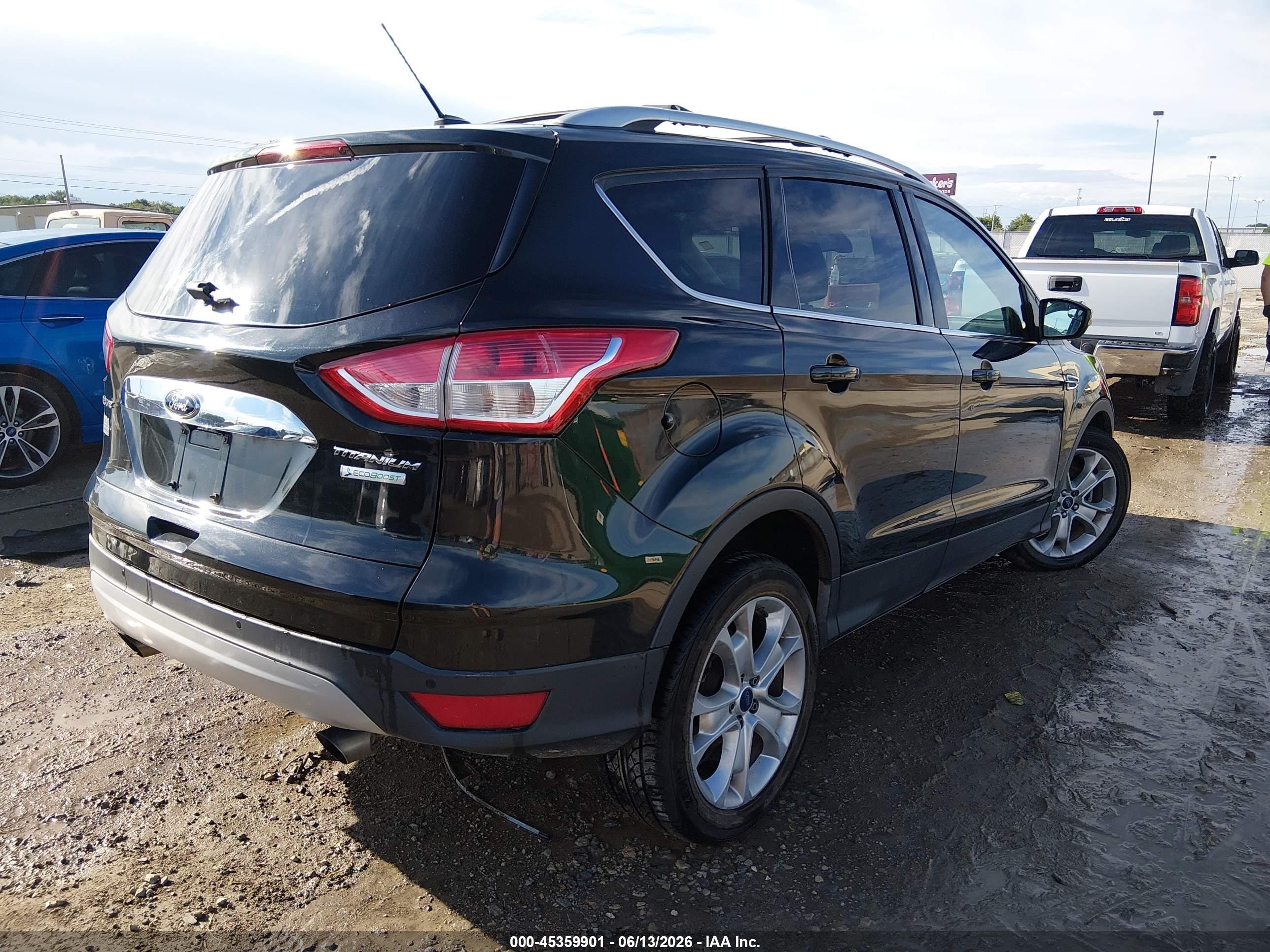 2014 Ford Escape Titanium Black vin: 1FMCU0J96EUD24502