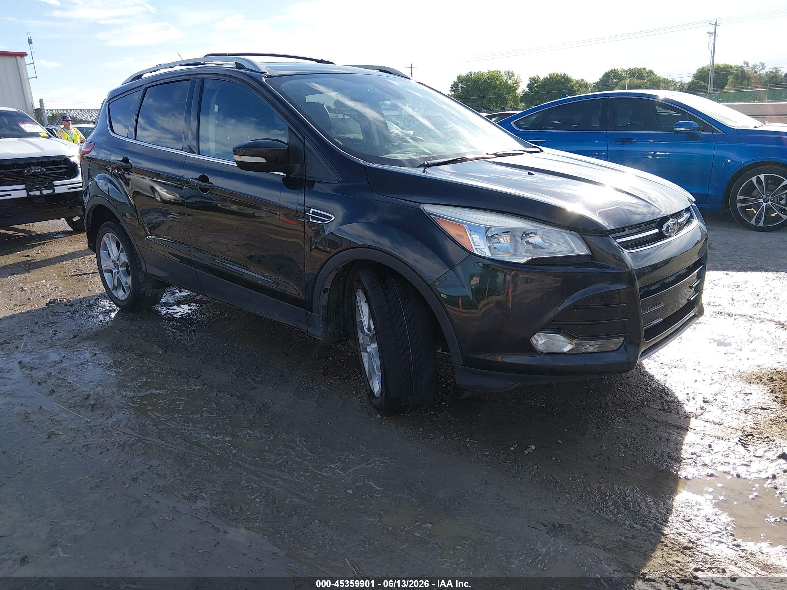 2014 Ford Escape Titanium Black vin: 1FMCU0J96EUD24502