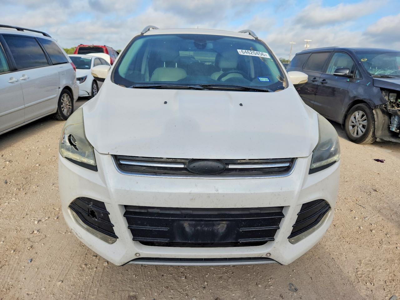 2014 Ford Escape Titanium White vin: 1FMCU0J96EUD57838