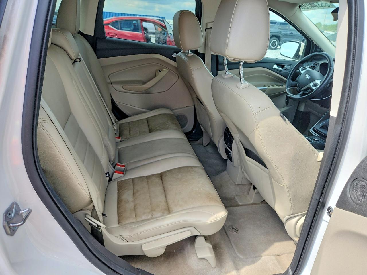 2014 Ford Escape Titanium White vin: 1FMCU0J96EUE22073