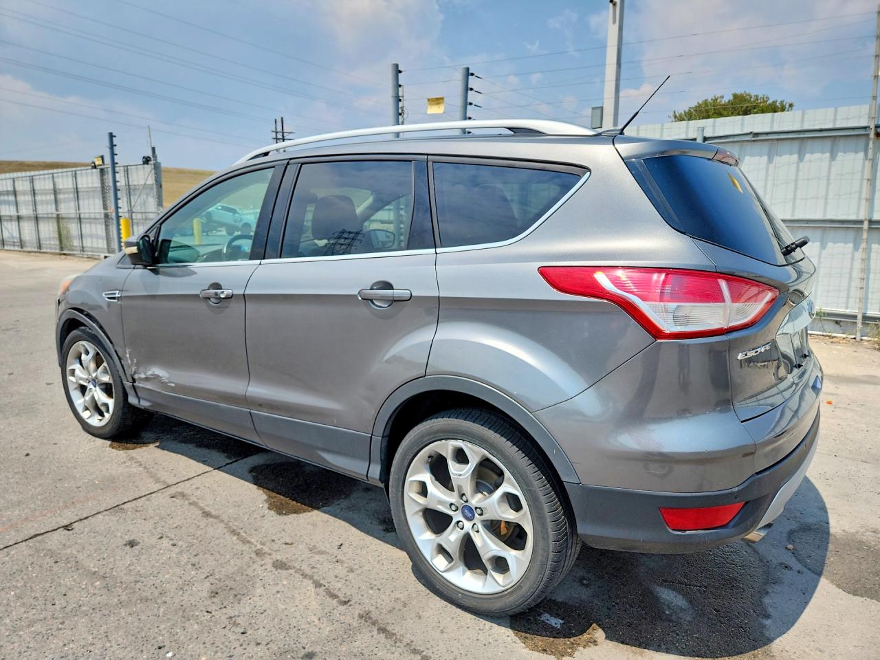 2014 Ford Escape Titanium Gray vin: 1FMCU0J96EUE25197