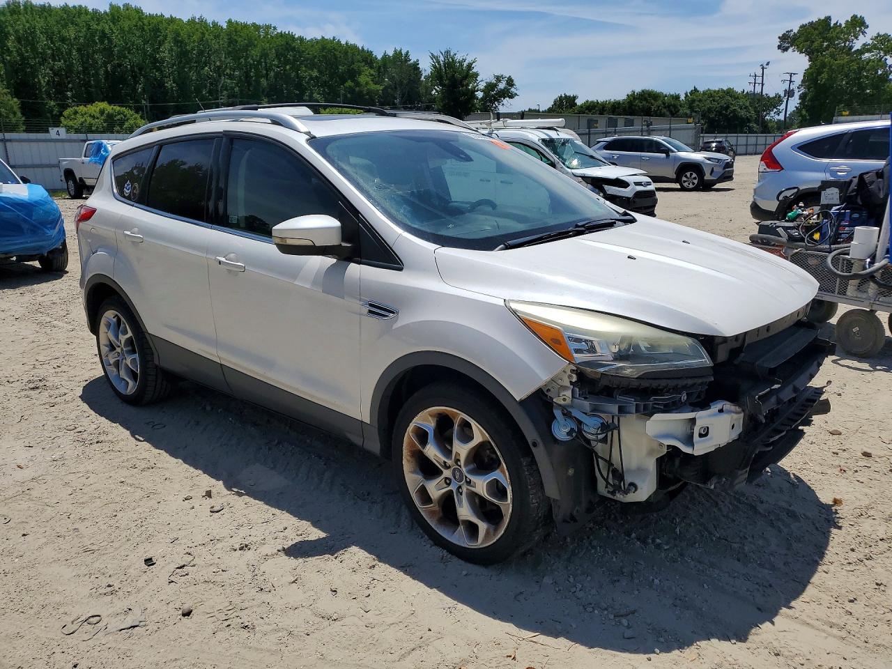 2015 Ford Escape Titanium White vin: 1FMCU0J96FUB25600