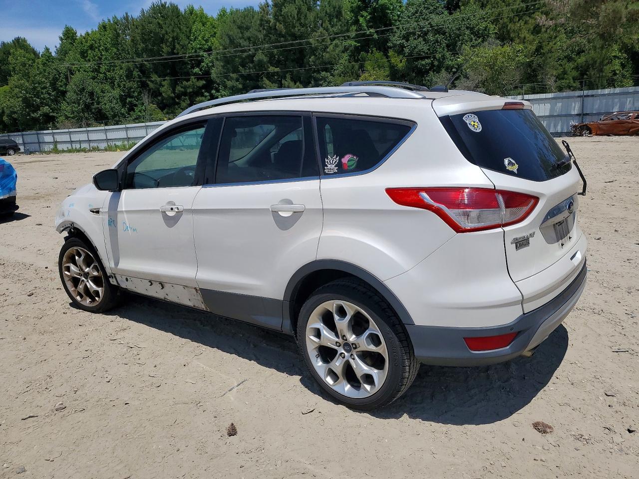 2015 Ford Escape Titanium White vin: 1FMCU0J96FUB25600