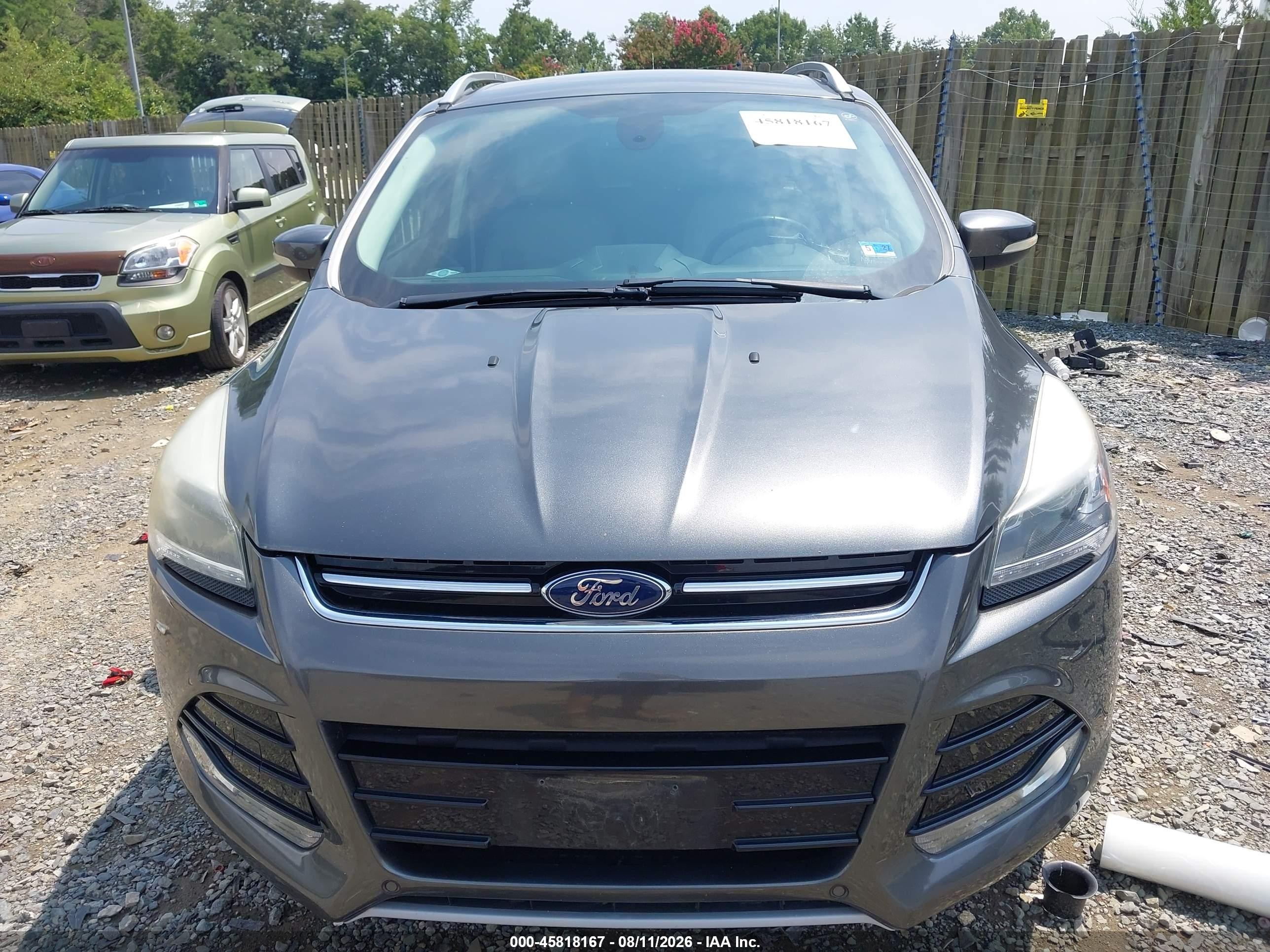 2015 Ford Escape Titanium Серый vin: 1FMCU0J96FUB69242