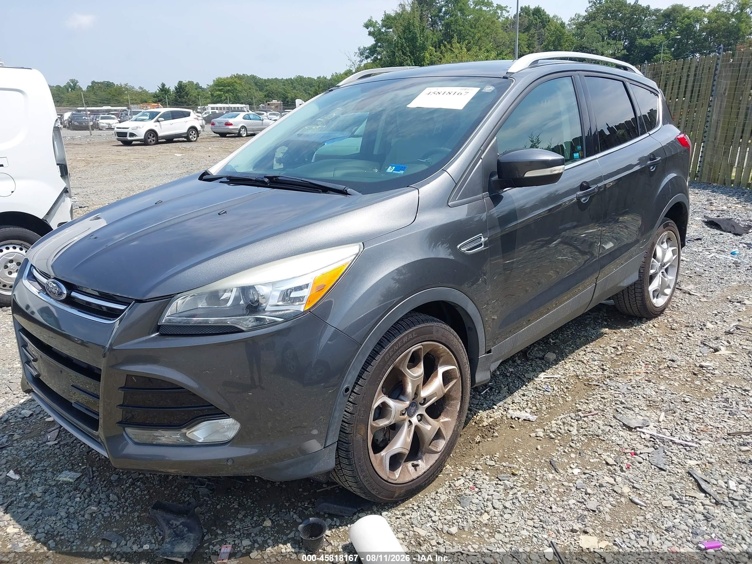 2015 Ford Escape Titanium Серый vin: 1FMCU0J96FUB69242