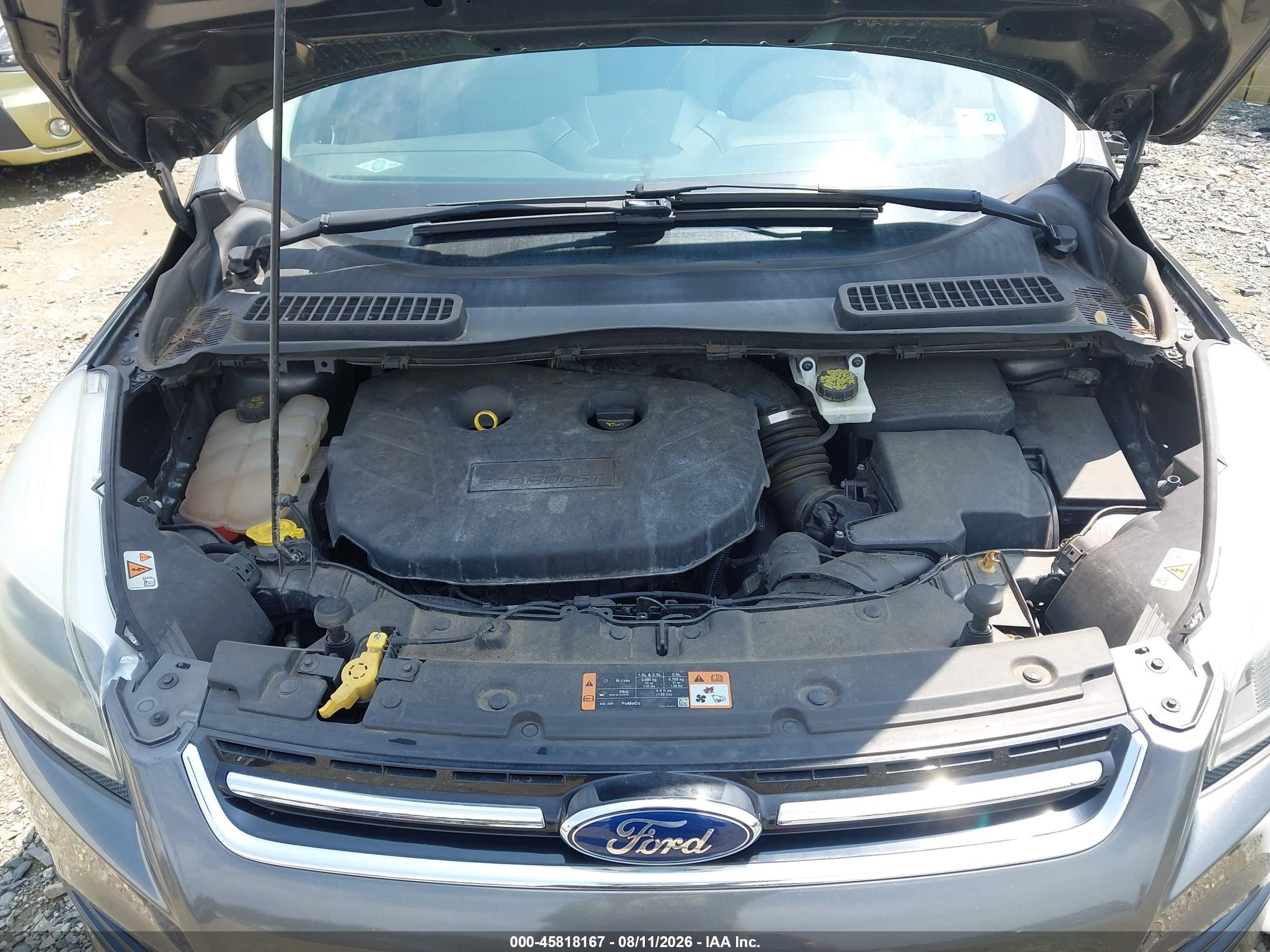 2015 Ford Escape Titanium Серый vin: 1FMCU0J96FUB69242