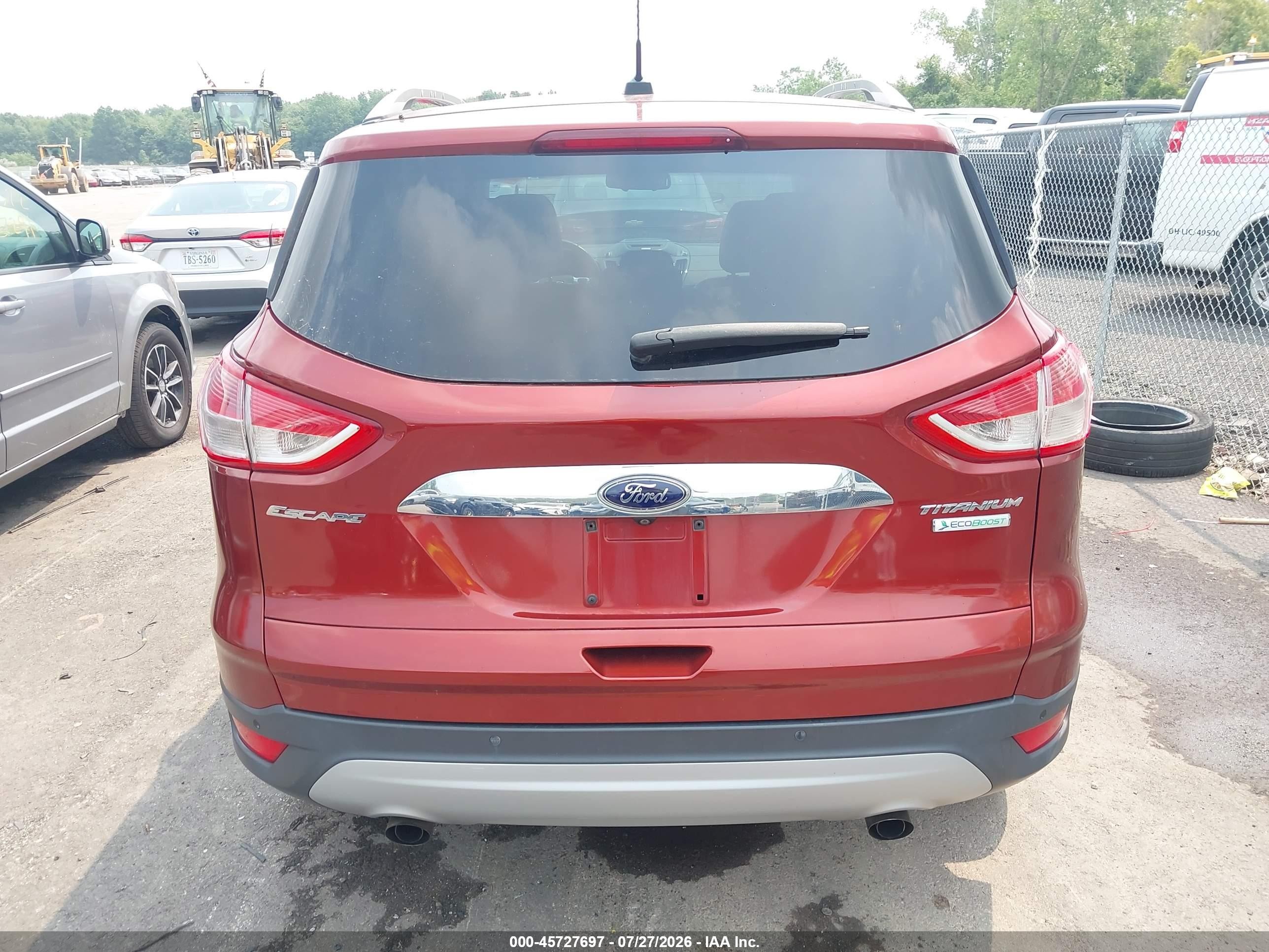 2015 Ford Escape Titanium Orange vin: 1FMCU0J96FUB75266