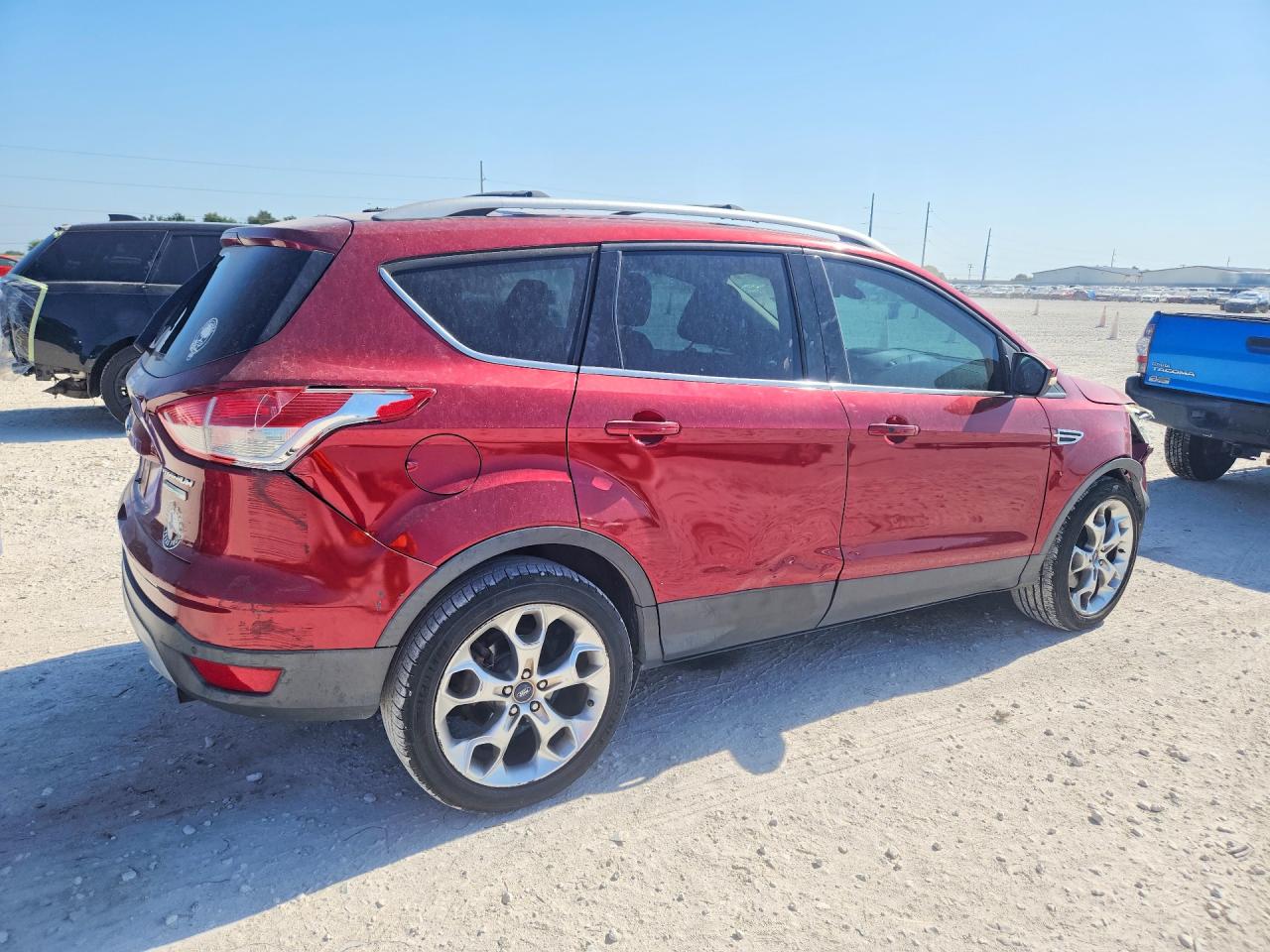 2013 Ford Escape Titanium Red vin: 1FMCU0J97DUB14764