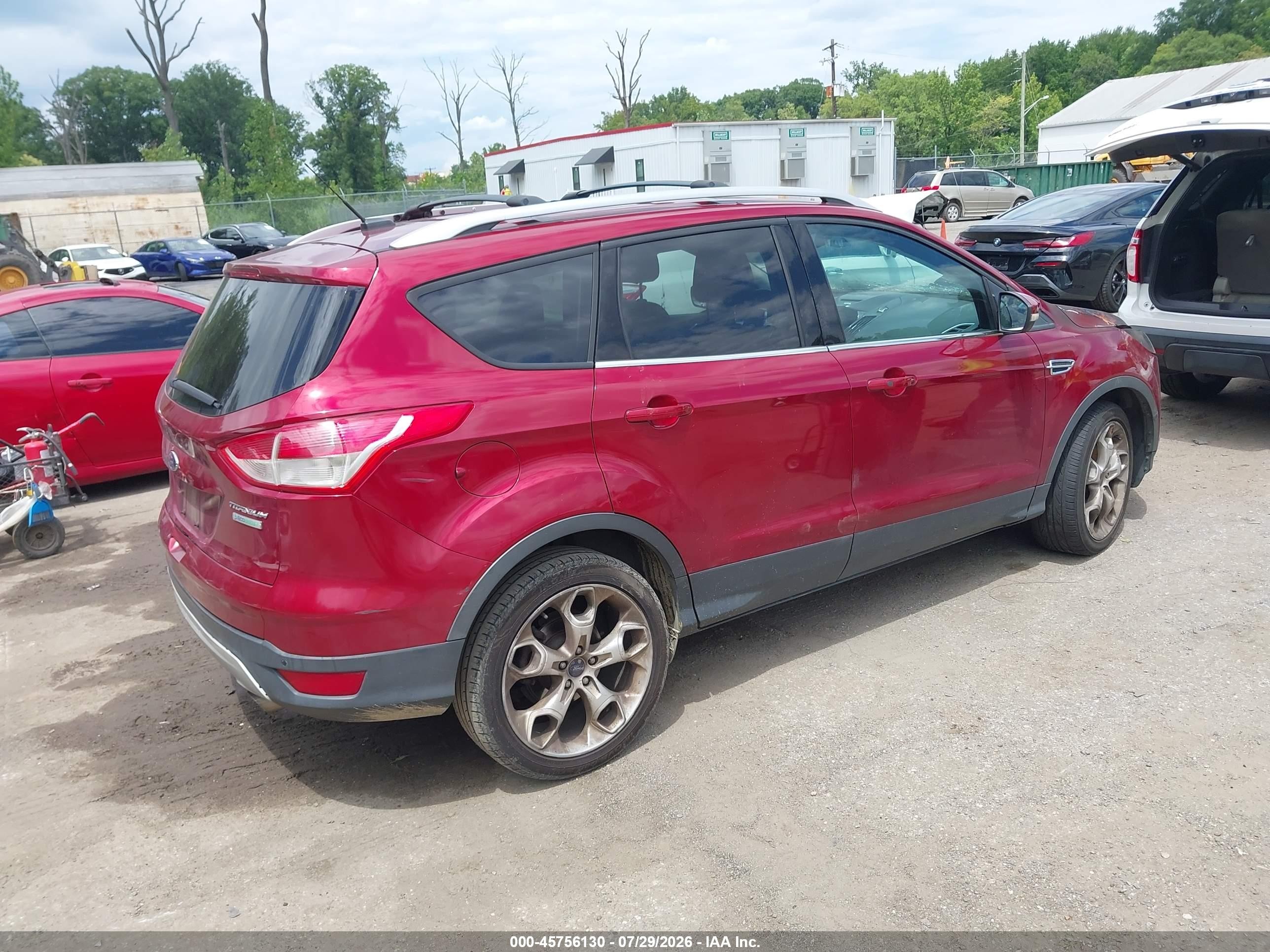 2013 Ford Escape Titanium Красный vin: 1FMCU0J97DUD75229