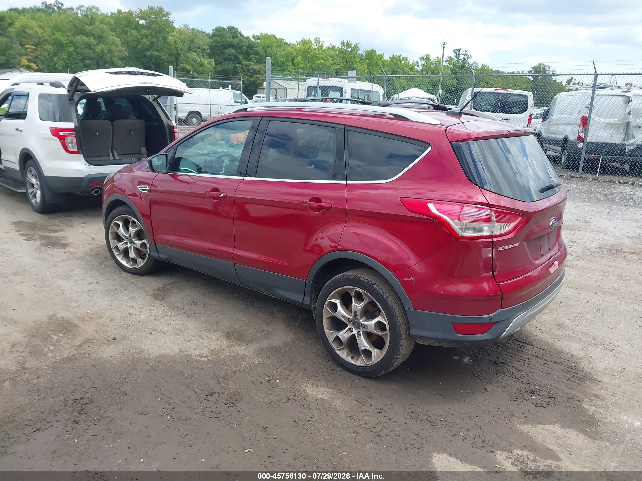 2013 Ford Escape Titanium Красный vin: 1FMCU0J97DUD75229