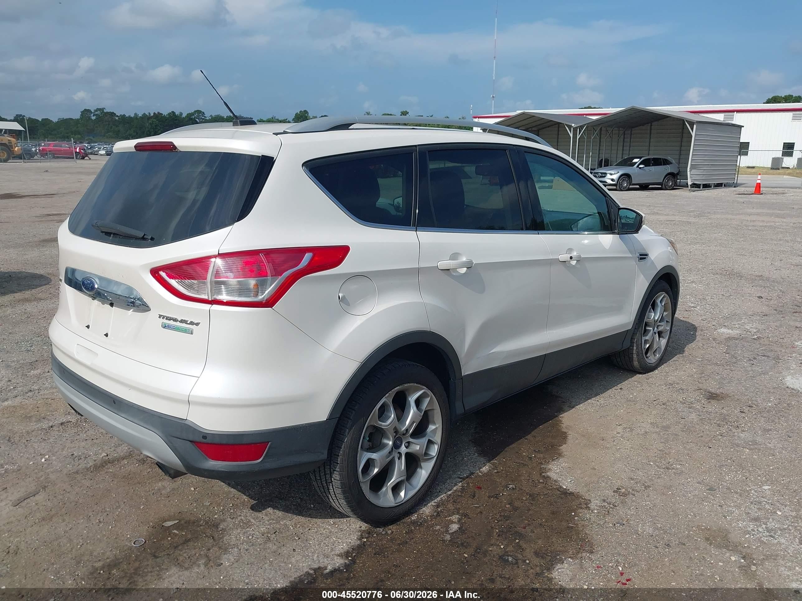 2014 Ford Escape Titanium Белый vin: 1FMCU0J97EUA35192