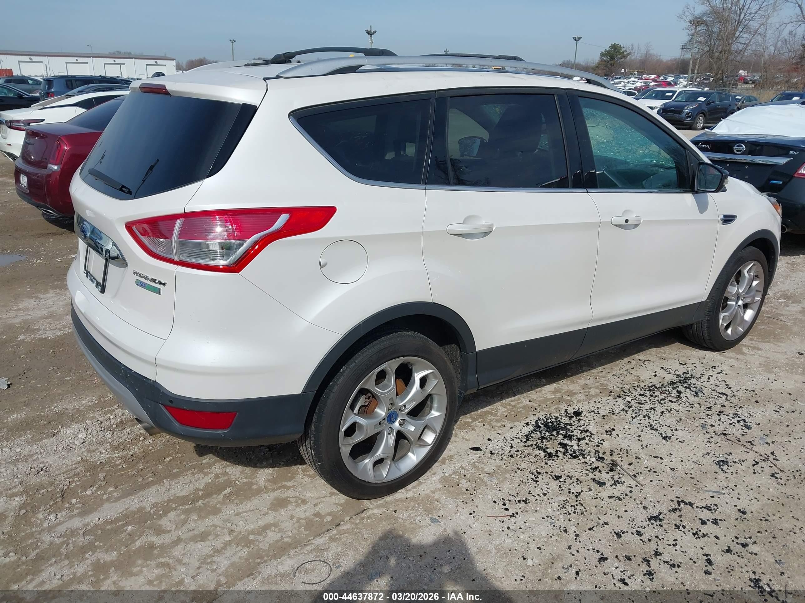 2014 Ford Escape Titanium Белый vin: 1FMCU0J97EUA93609