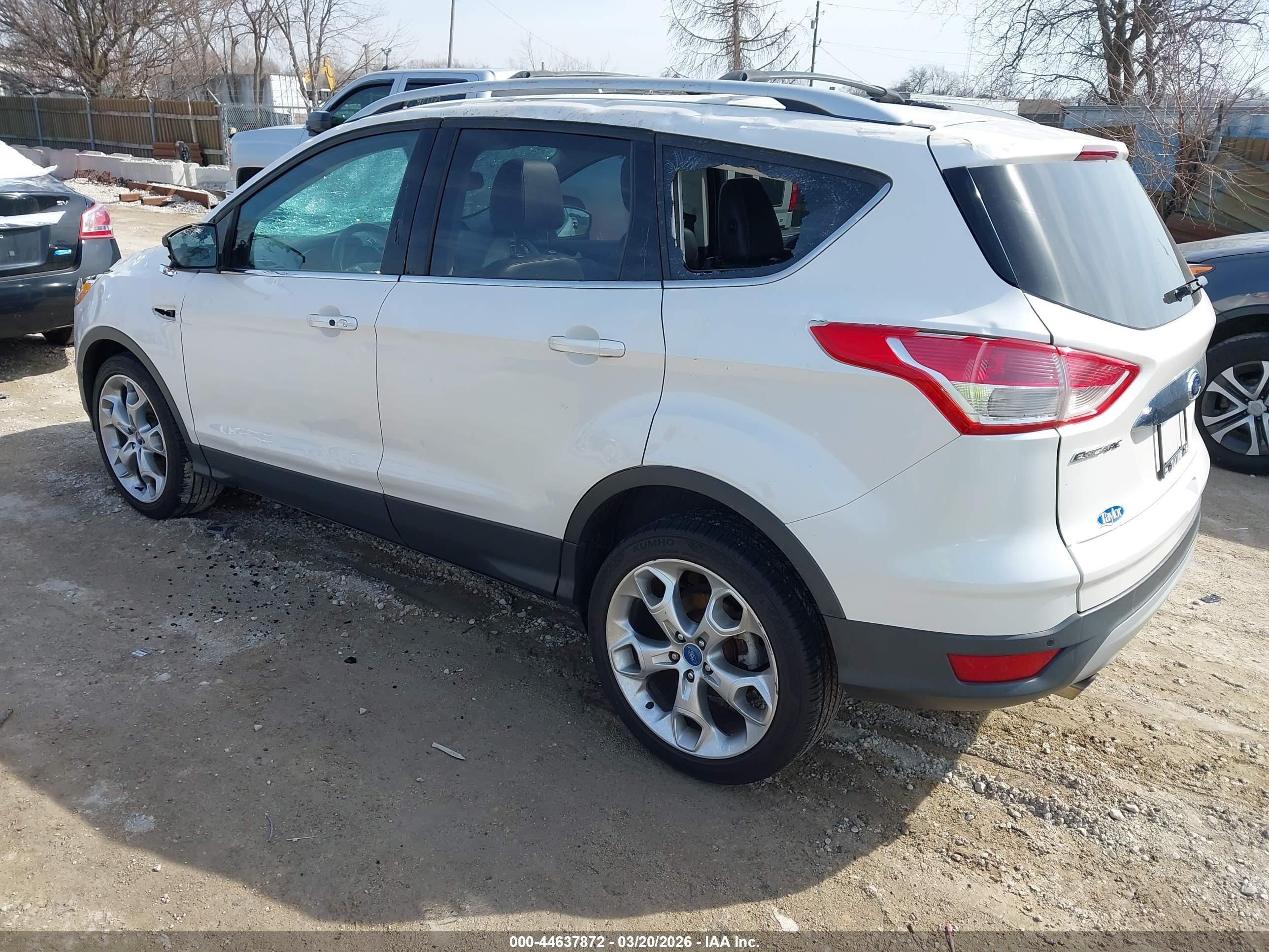 2014 Ford Escape Titanium Белый vin: 1FMCU0J97EUA93609