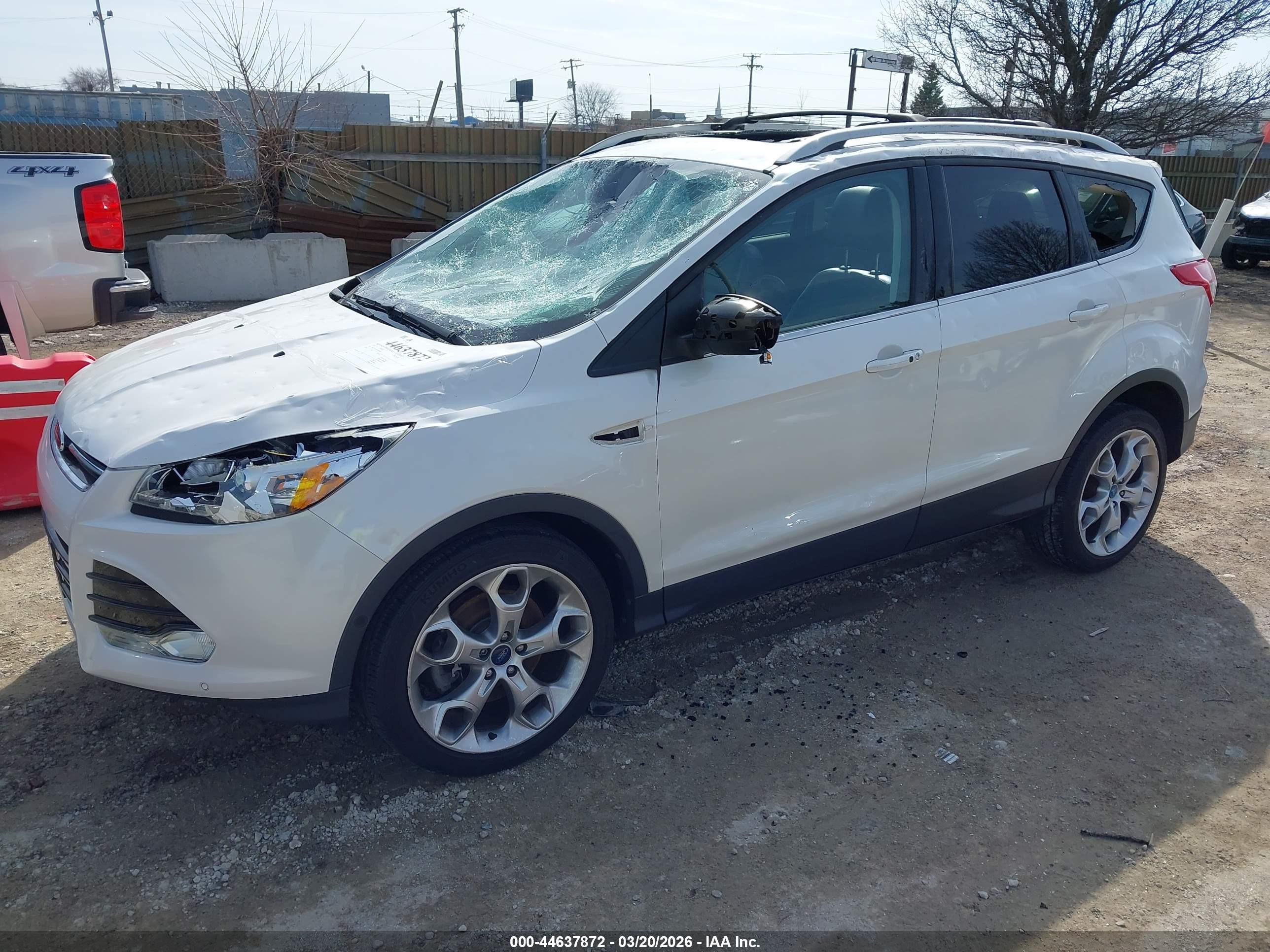 2014 Ford Escape Titanium Белый vin: 1FMCU0J97EUA93609