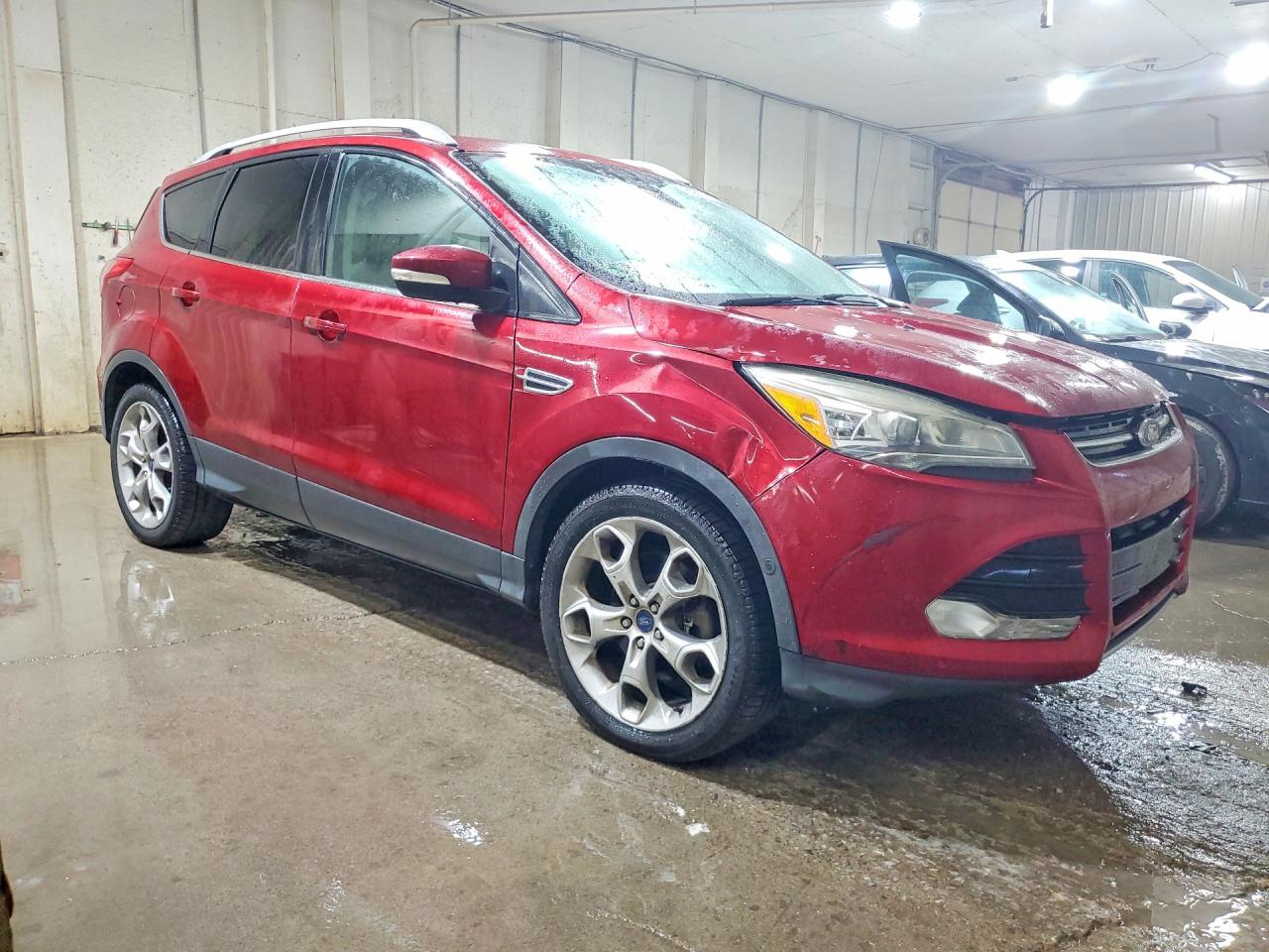 2014 Ford Escape Titanium Maroon vin: 1FMCU0J97EUB83584