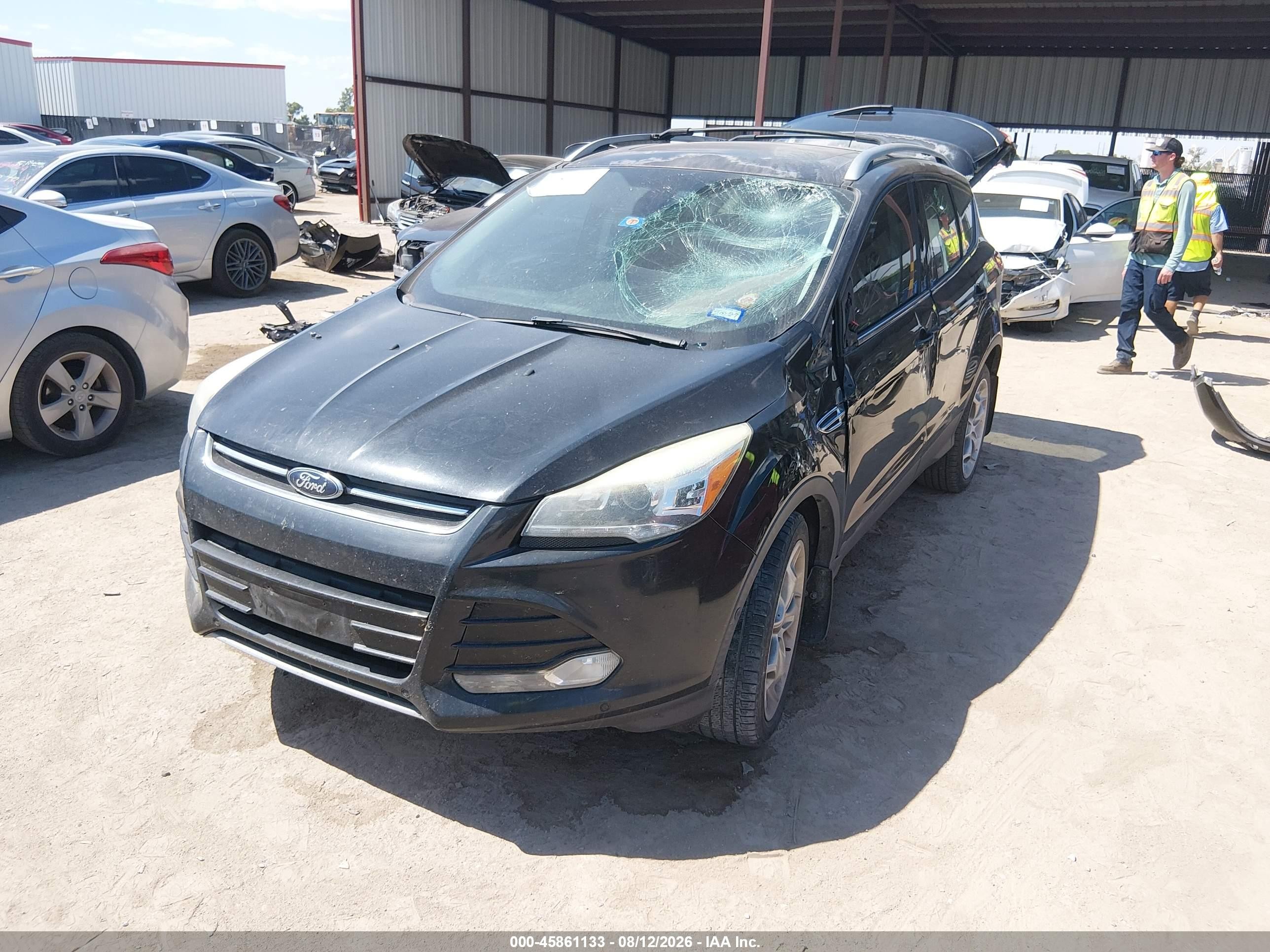 2014 Ford Escape Titanium Черный vin: 1FMCU0J97EUB84587