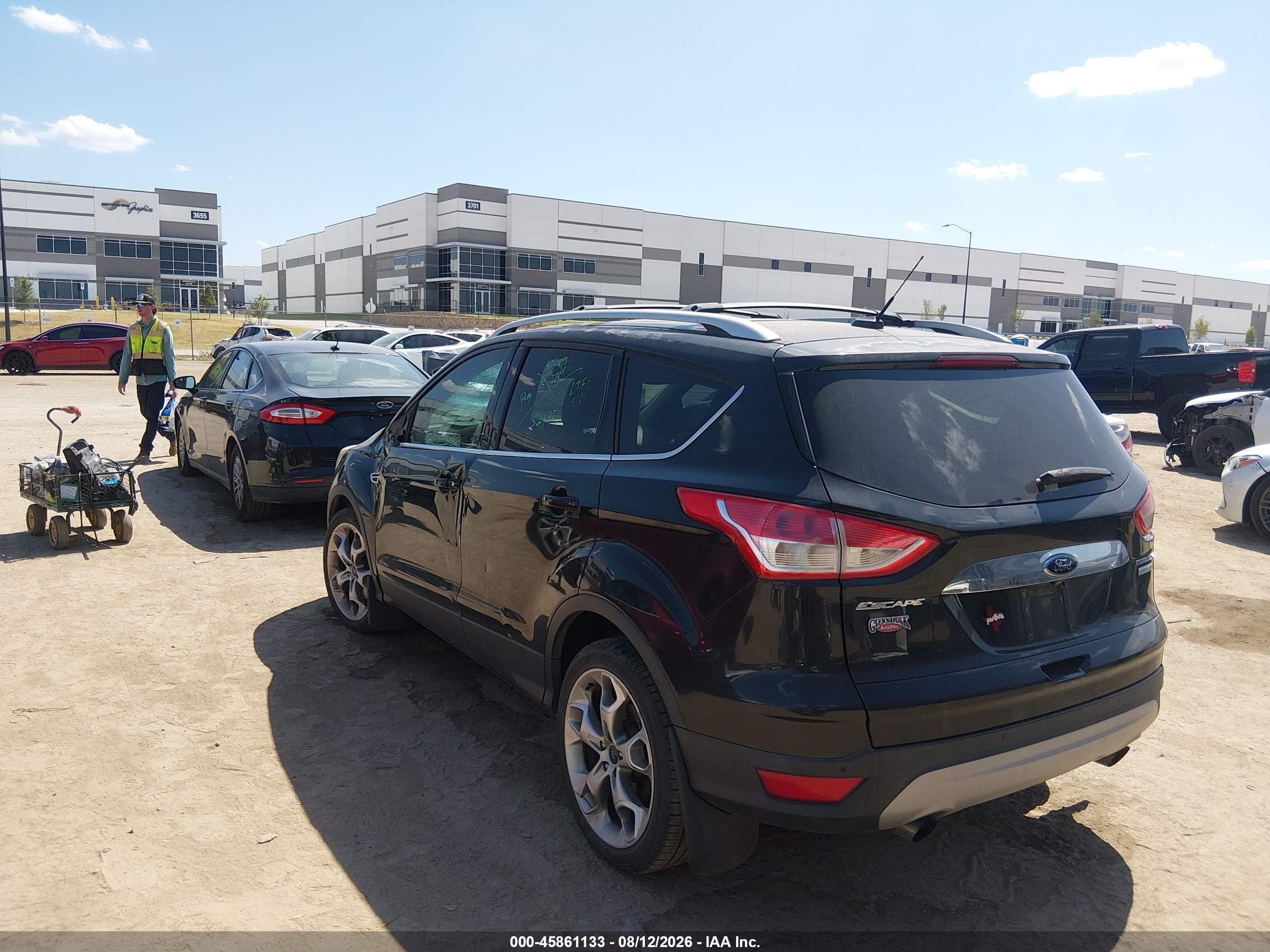 2014 Ford Escape Titanium Черный vin: 1FMCU0J97EUB84587