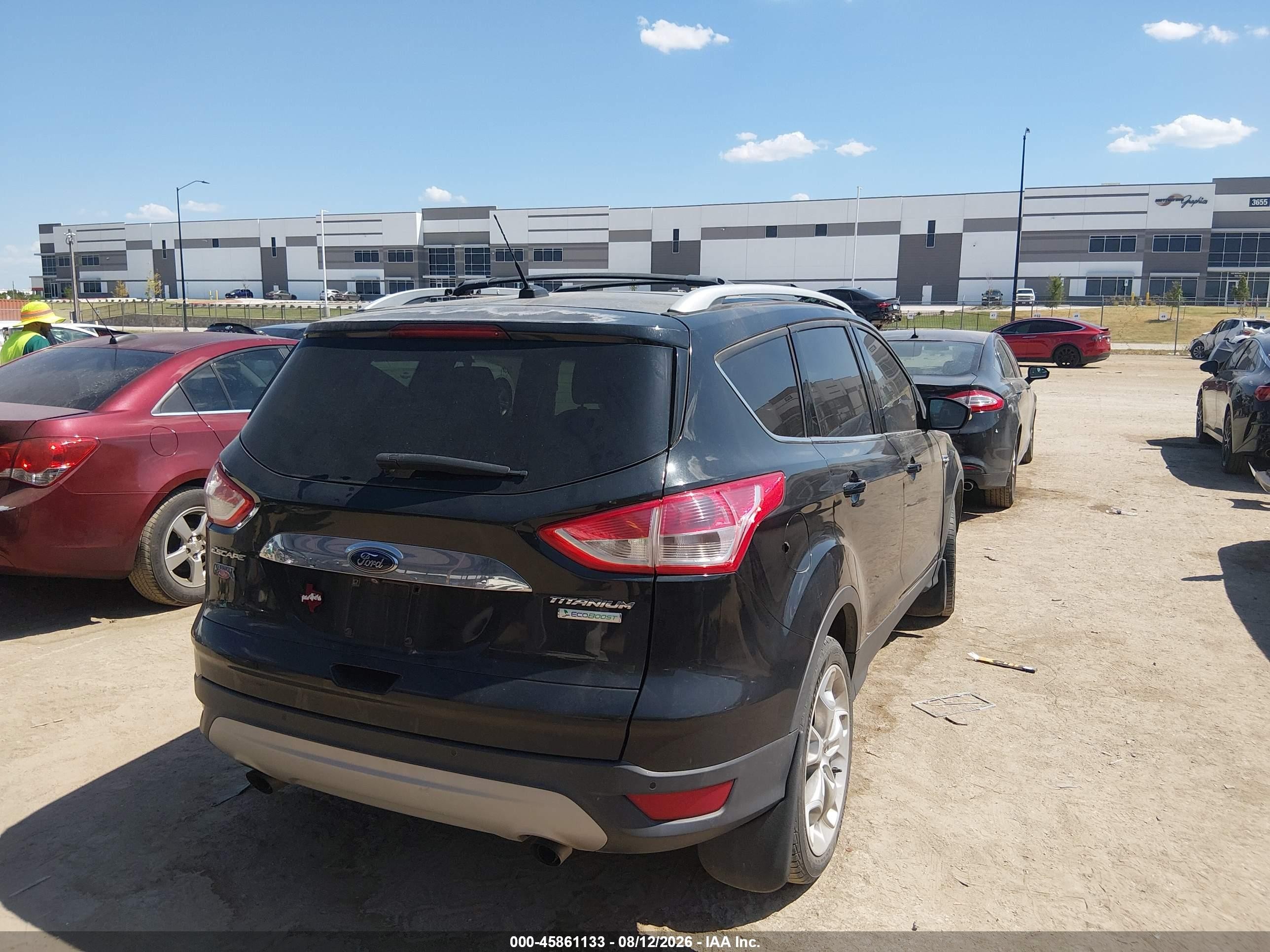 2014 Ford Escape Titanium Черный vin: 1FMCU0J97EUB84587