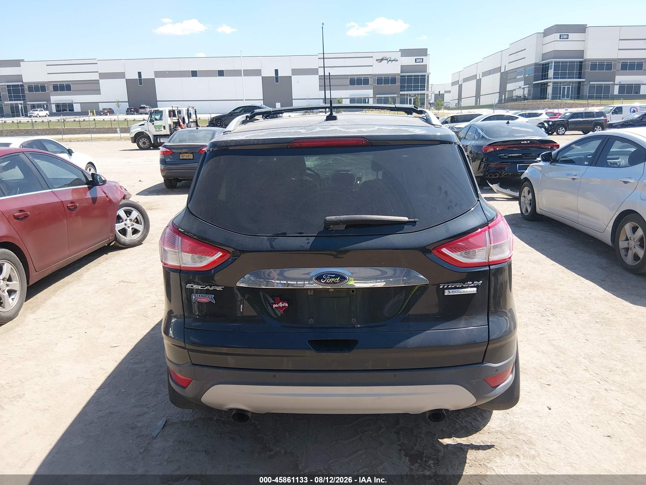 2014 Ford Escape Titanium Черный vin: 1FMCU0J97EUB84587