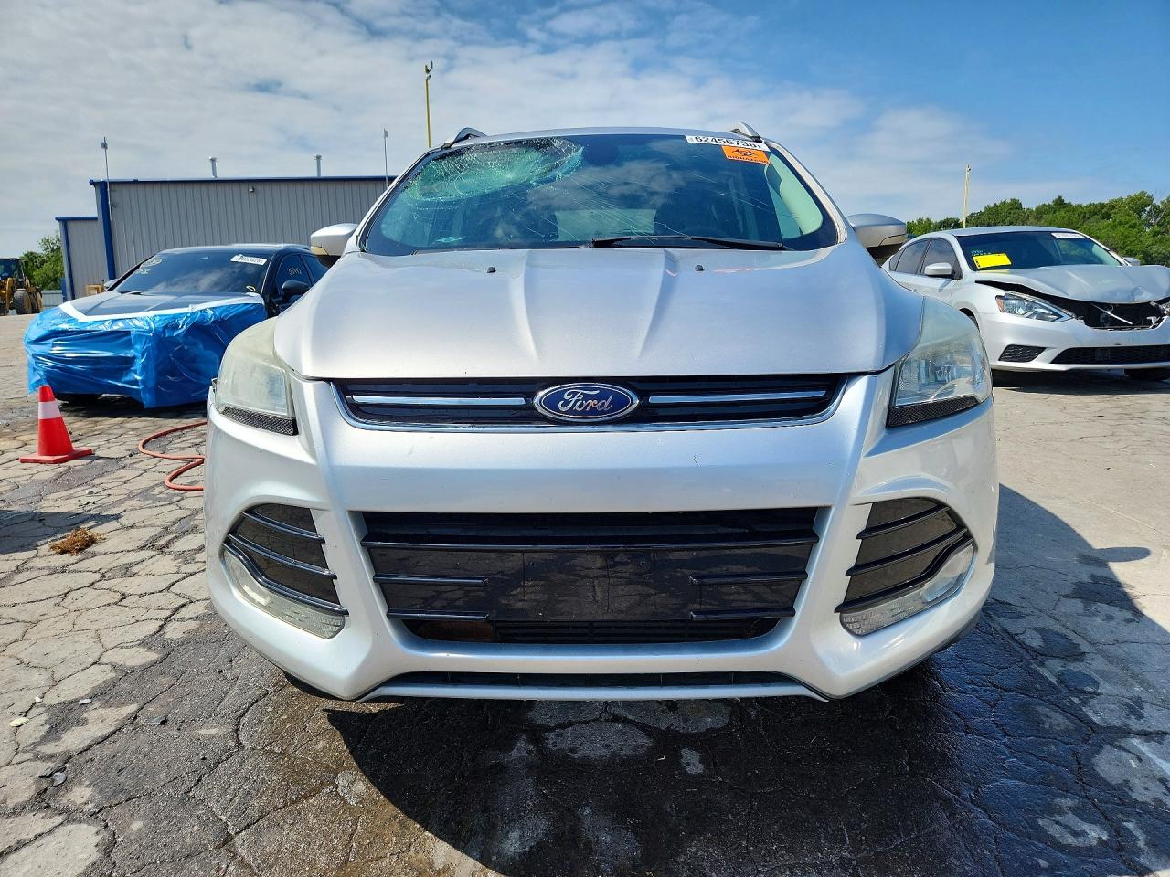 2014 Ford Escape Titanium Серебряный vin: 1FMCU0J97EUE20476