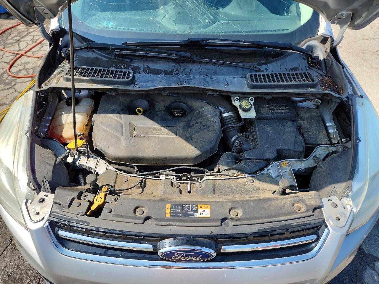 2014 Ford Escape Titanium Серебряный vin: 1FMCU0J97EUE20476