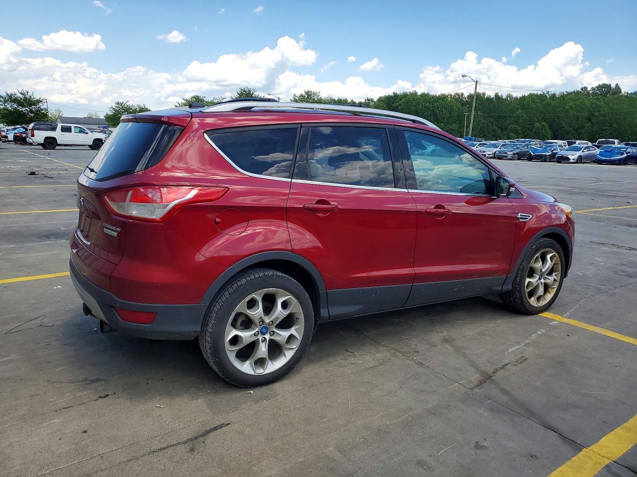 2013 Ford Escape Titanium Red vin: 1FMCU0J98DUA85114