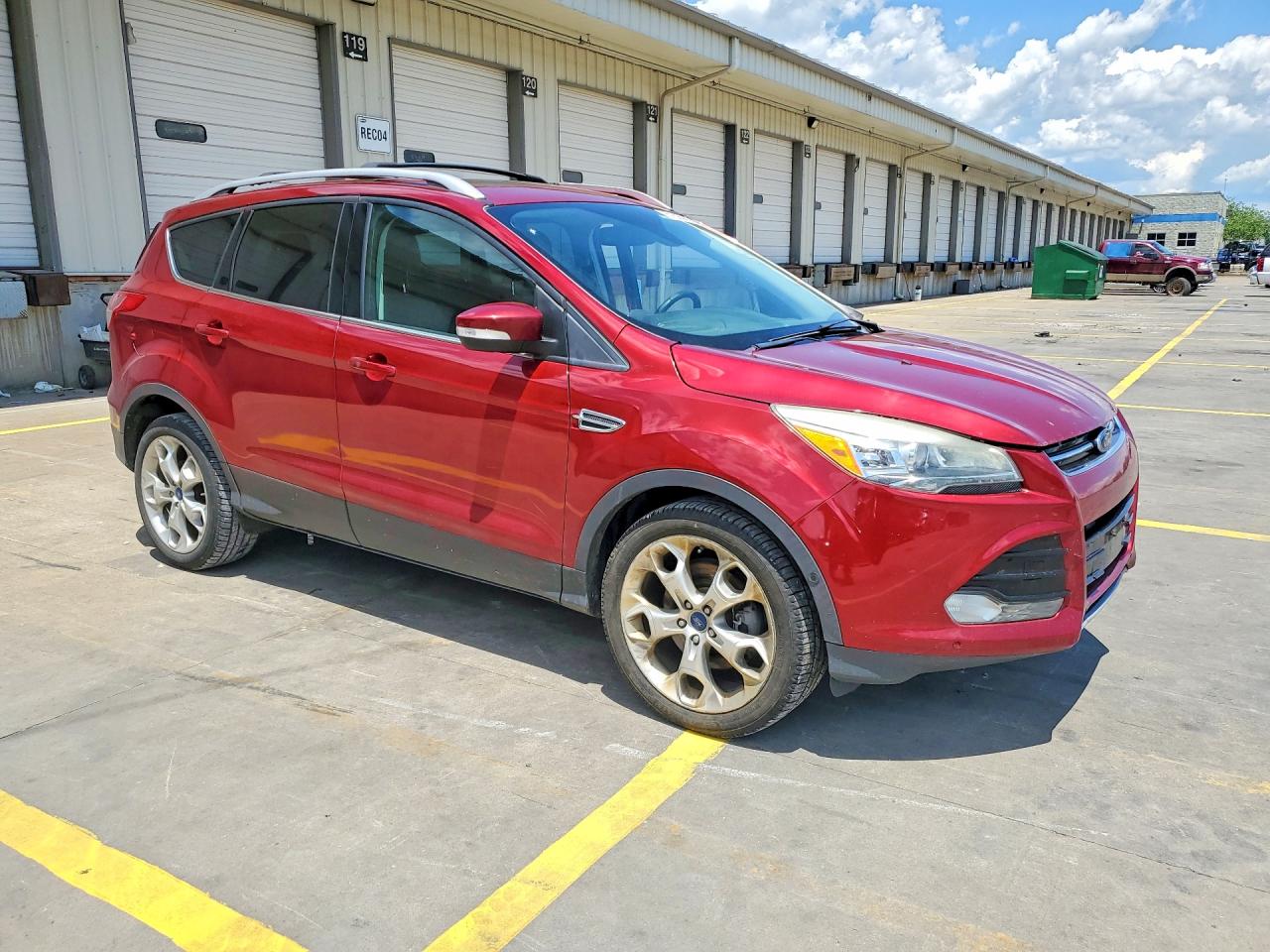 2013 Ford Escape Titanium Red vin: 1FMCU0J98DUA85114