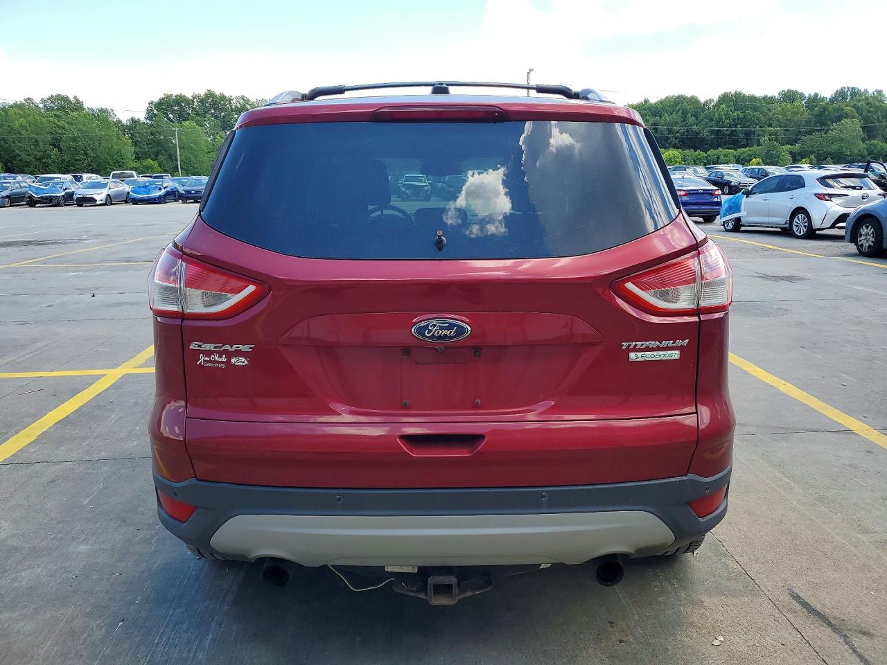 2013 Ford Escape Titanium Red vin: 1FMCU0J98DUA85114