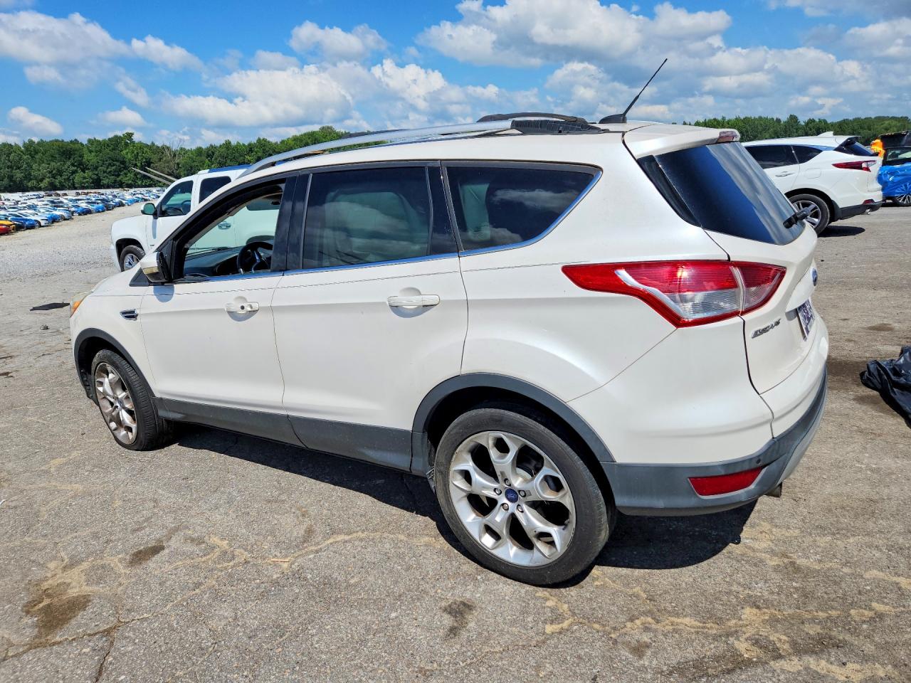 2013 Ford Escape Titanium Белый vin: 1FMCU0J98DUB14286