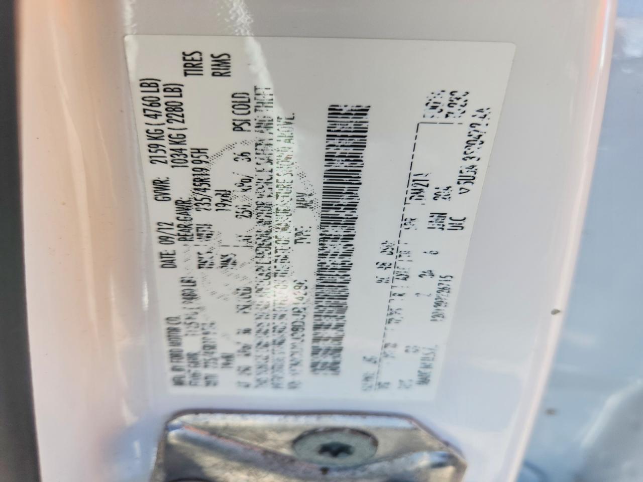 2013 Ford Escape Titanium Белый vin: 1FMCU0J98DUB14286