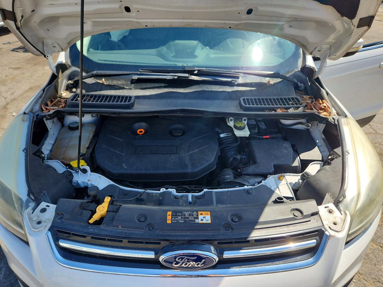 2013 Ford Escape Titanium Белый vin: 1FMCU0J98DUB14286