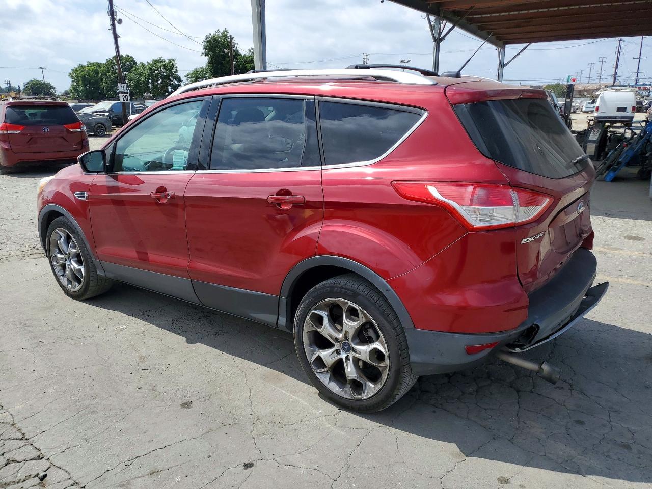 2013 Ford Escape Titanium Red vin: 1FMCU0J98DUC15666