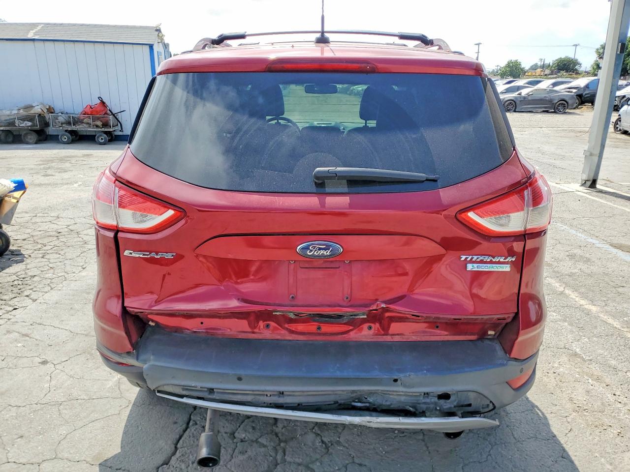 2013 Ford Escape Titanium Red vin: 1FMCU0J98DUC15666