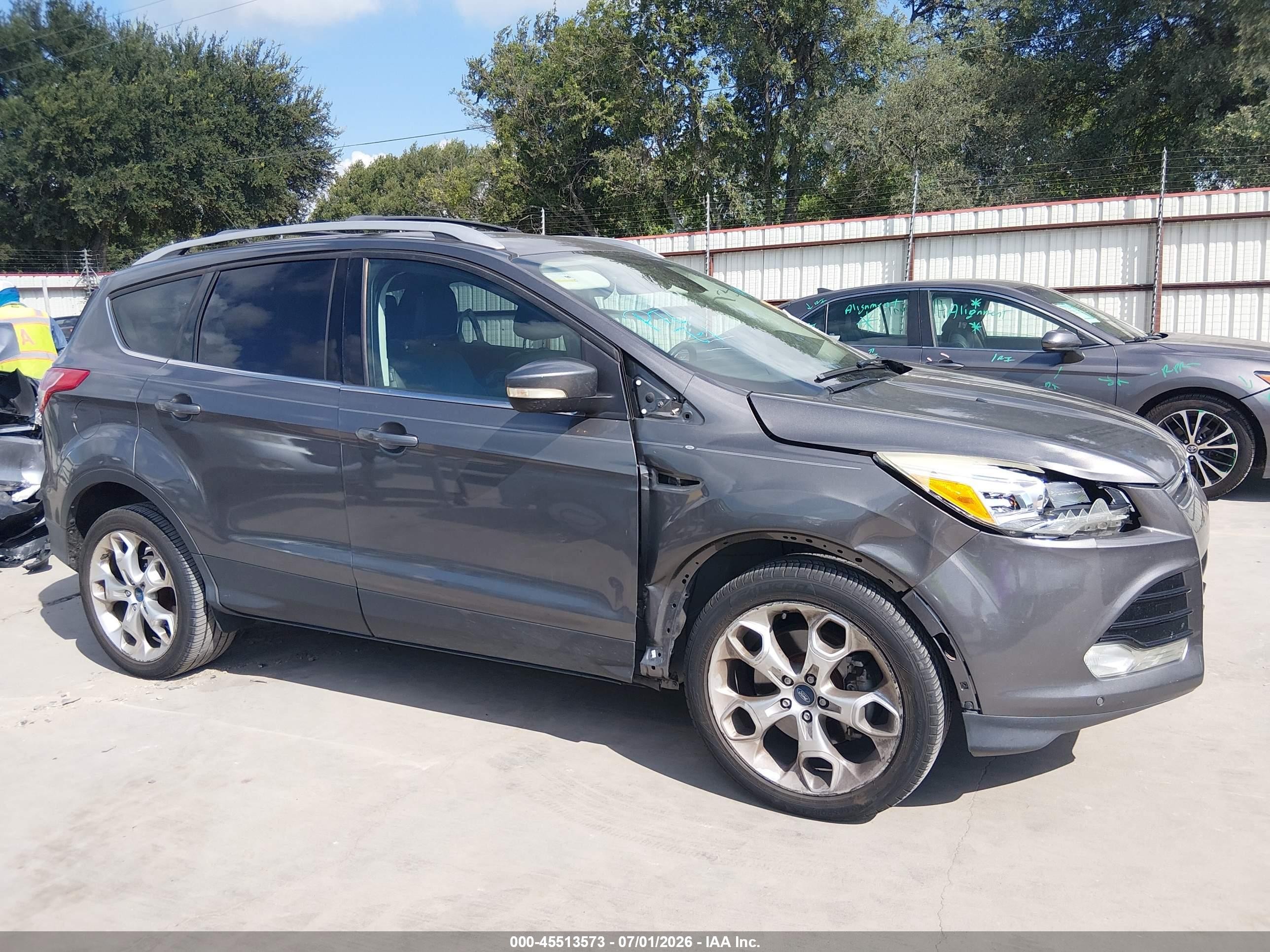 2013 Ford Escape Titanium Gray vin: 1FMCU0J98DUD01589