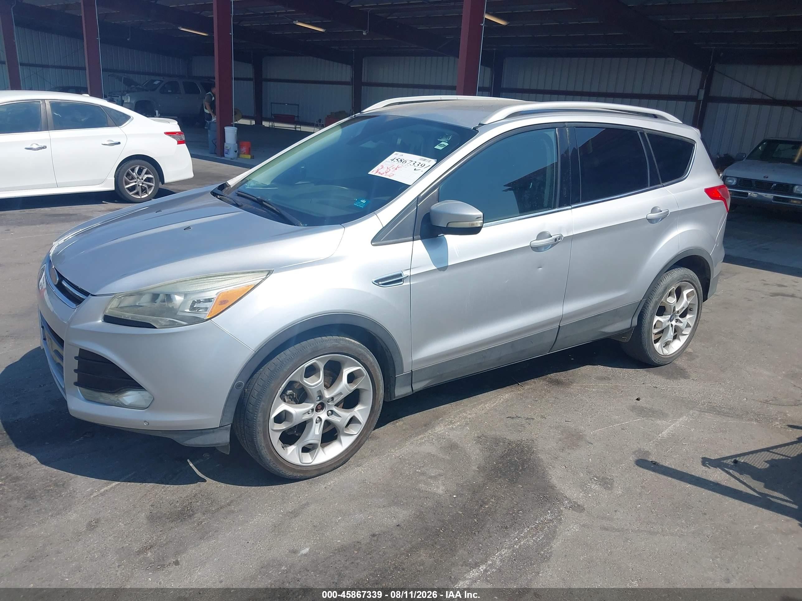 2014 Ford Escape Titanium Silver vin: 1FMCU0J98EUA22502