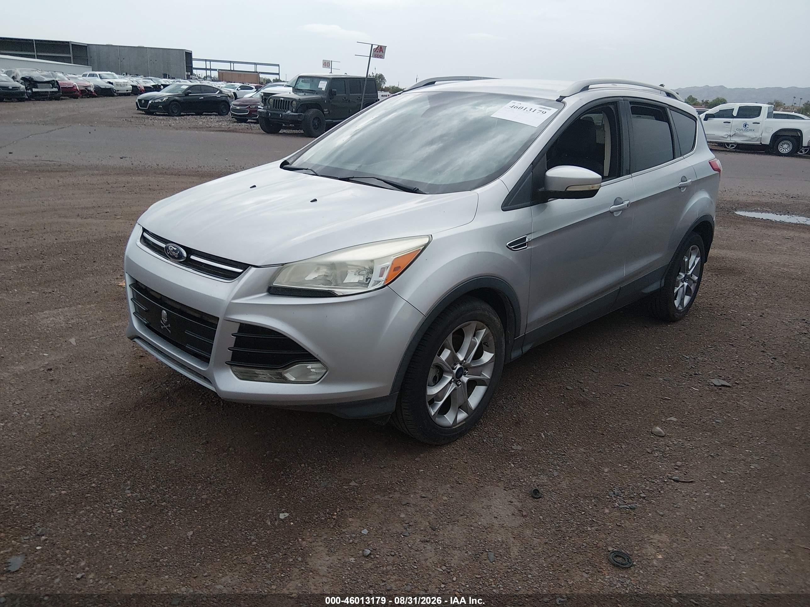 2014 Ford Escape Titanium Silver vin: 1FMCU0J98EUA46041
