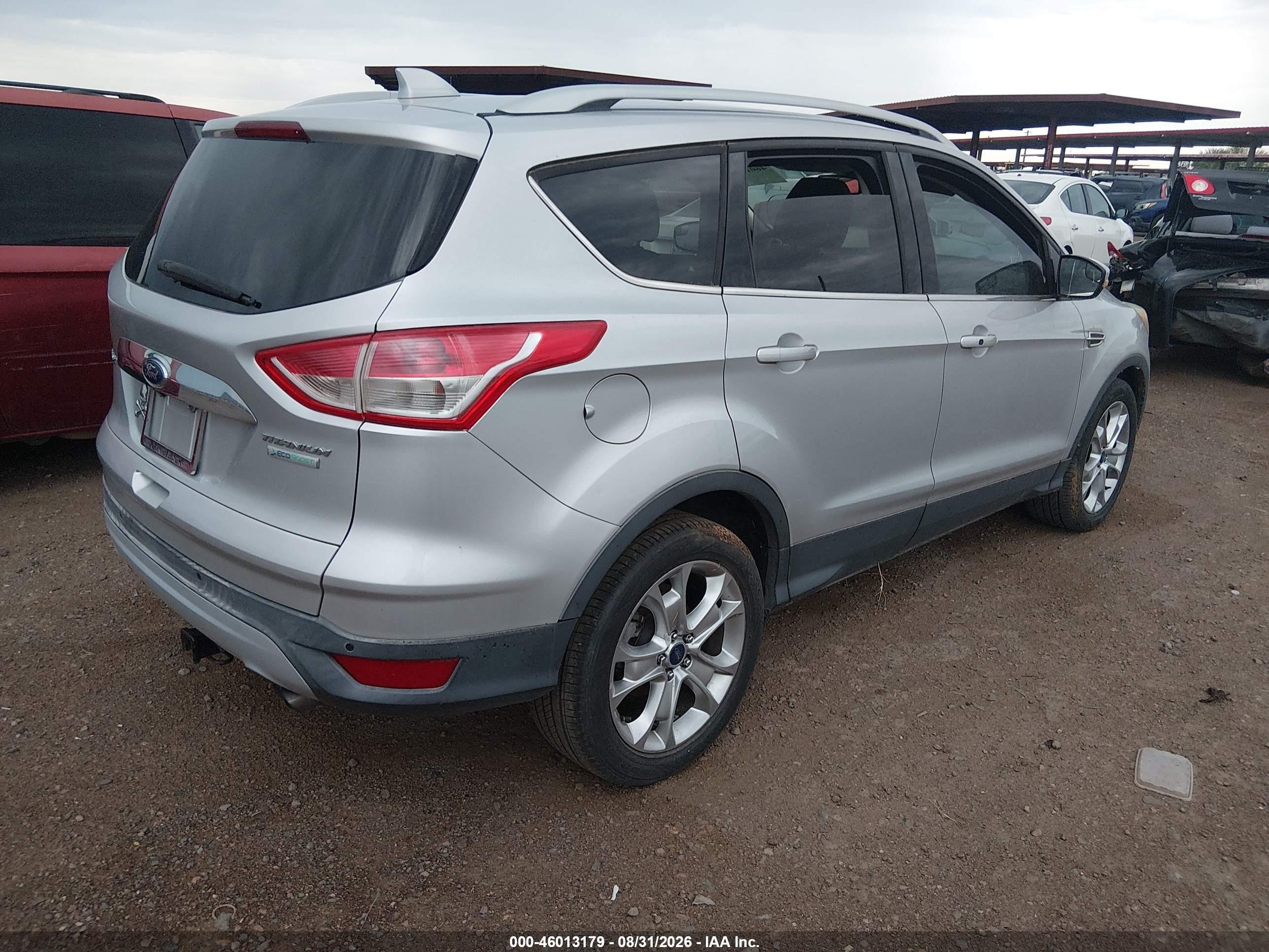 2014 Ford Escape Titanium Silver vin: 1FMCU0J98EUA46041