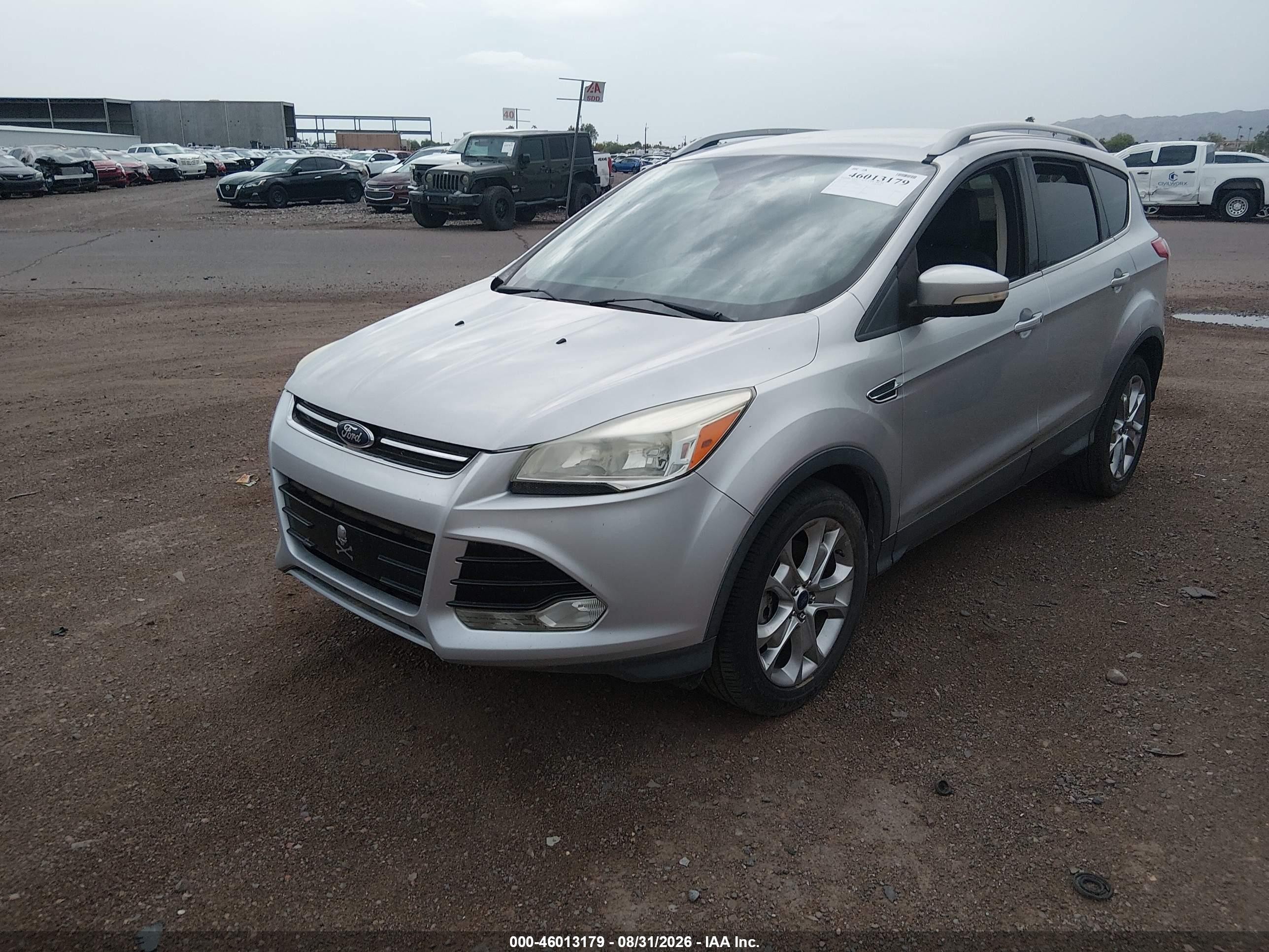 2014 Ford Escape Titanium Silver vin: 1FMCU0J98EUA46041