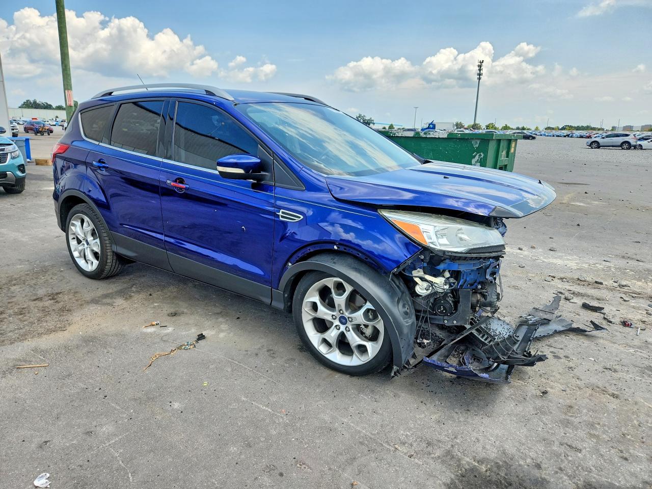 2014 Ford Escape Titanium Blue vin: 1FMCU0J98EUB56085