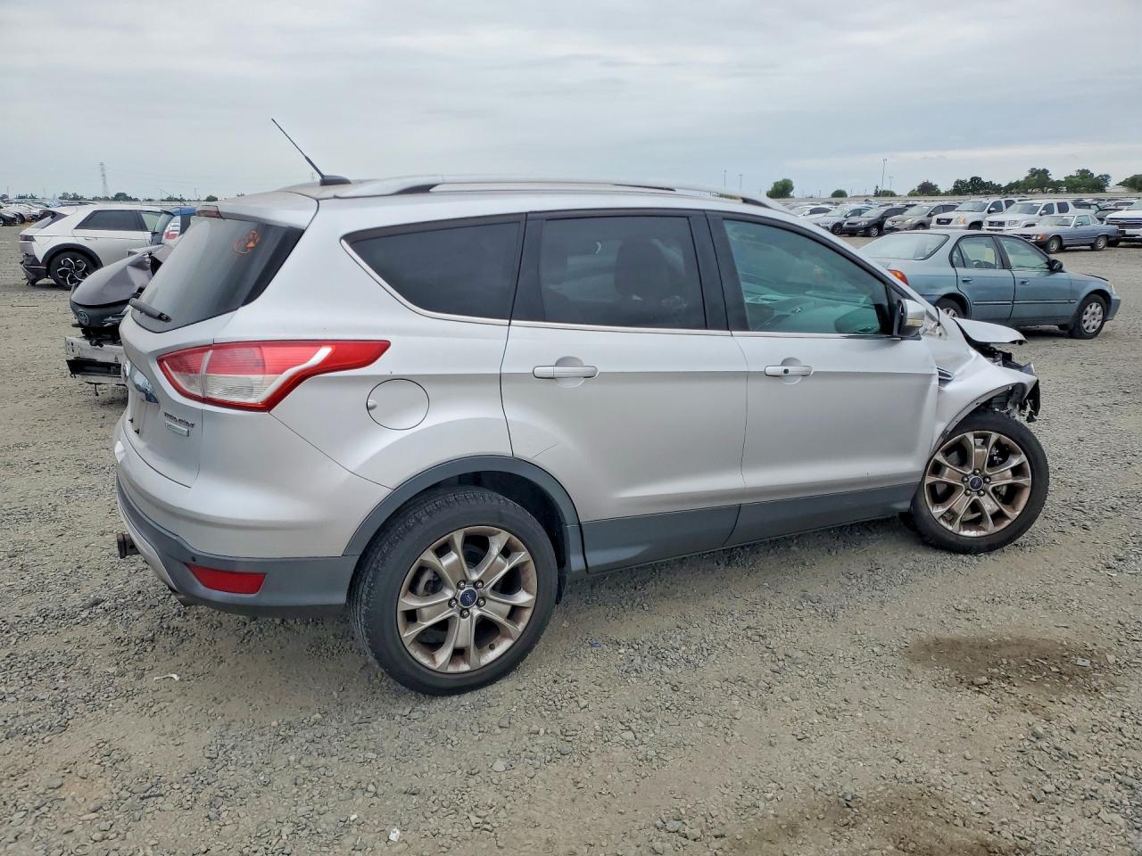 2014 Ford Escape Titanium Silver vin: 1FMCU0J98EUD25344