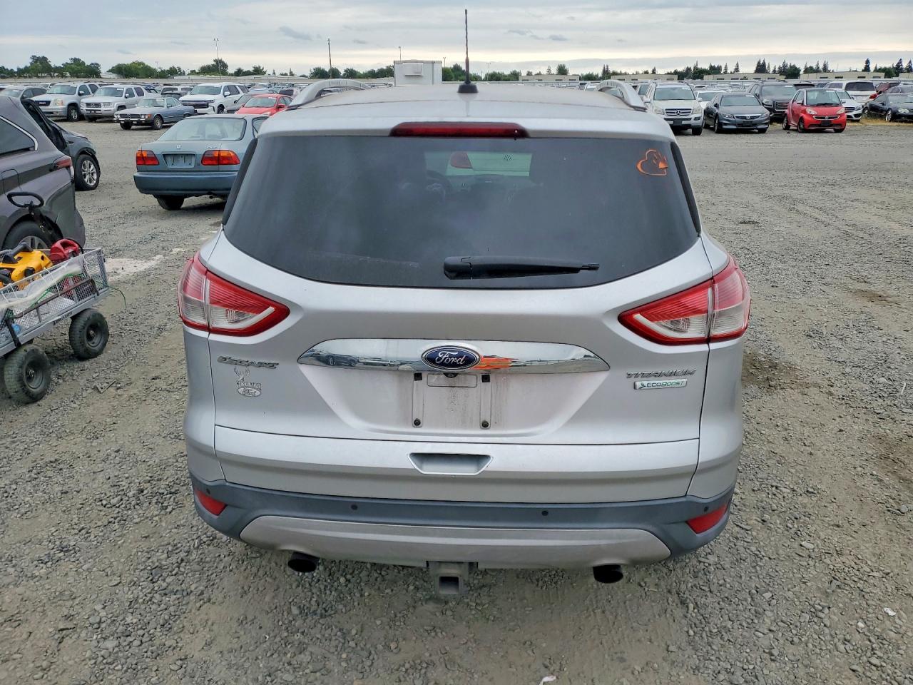 2014 Ford Escape Titanium Silver vin: 1FMCU0J98EUD25344