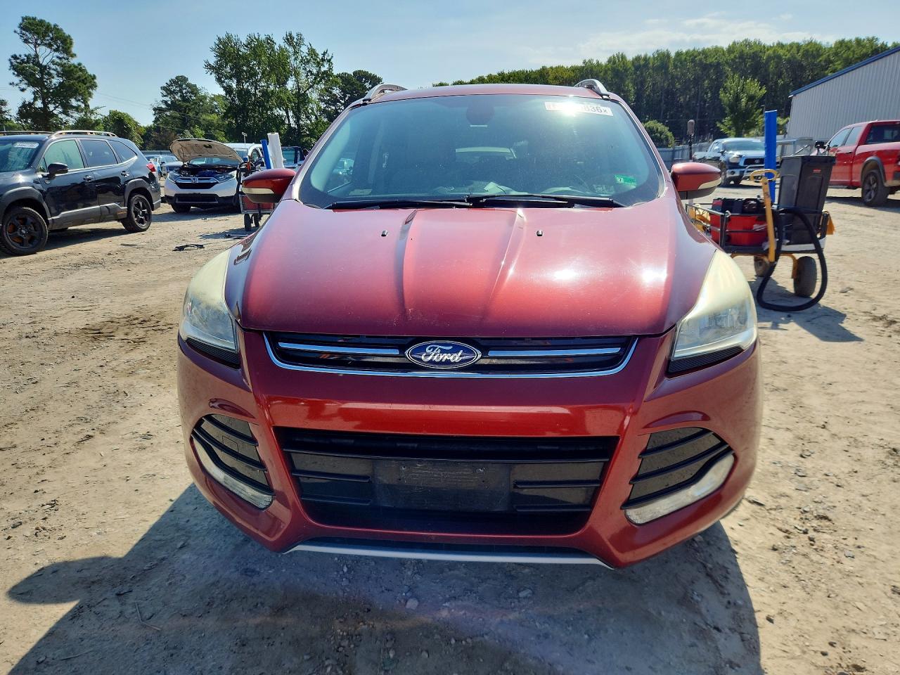 2014 Ford Escape Titanium Red vin: 1FMCU0J98EUD69201