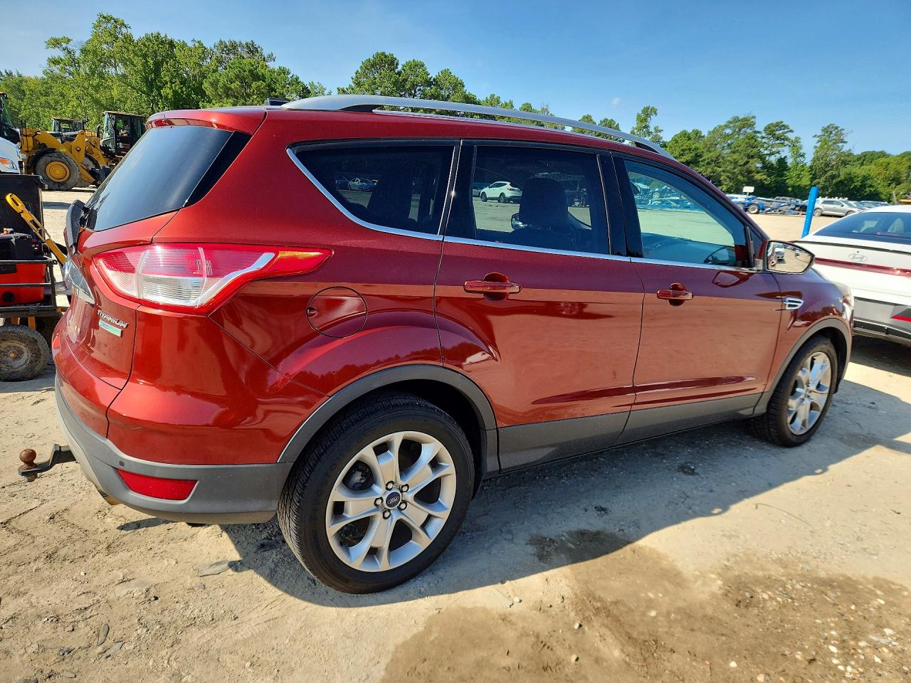 2014 Ford Escape Titanium Red vin: 1FMCU0J98EUD69201