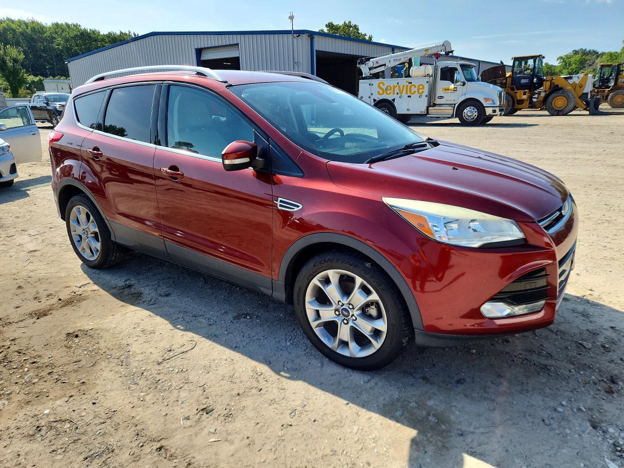 2014 Ford Escape Titanium Red vin: 1FMCU0J98EUD69201