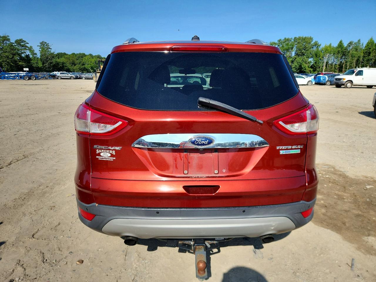 2014 Ford Escape Titanium Red vin: 1FMCU0J98EUD69201