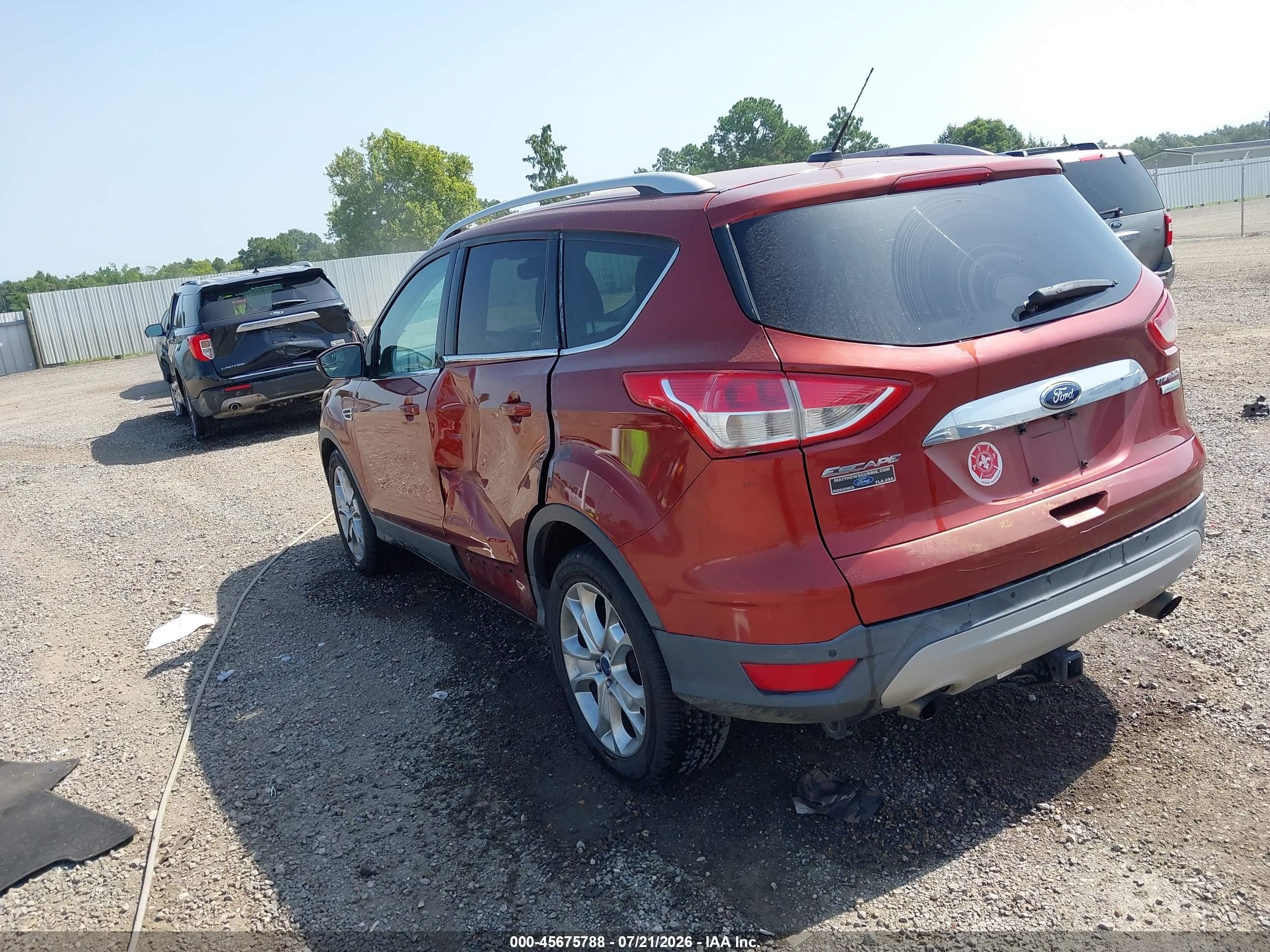 2015 Ford Escape Titanium Оранжевый vin: 1FMCU0J98FUA53718