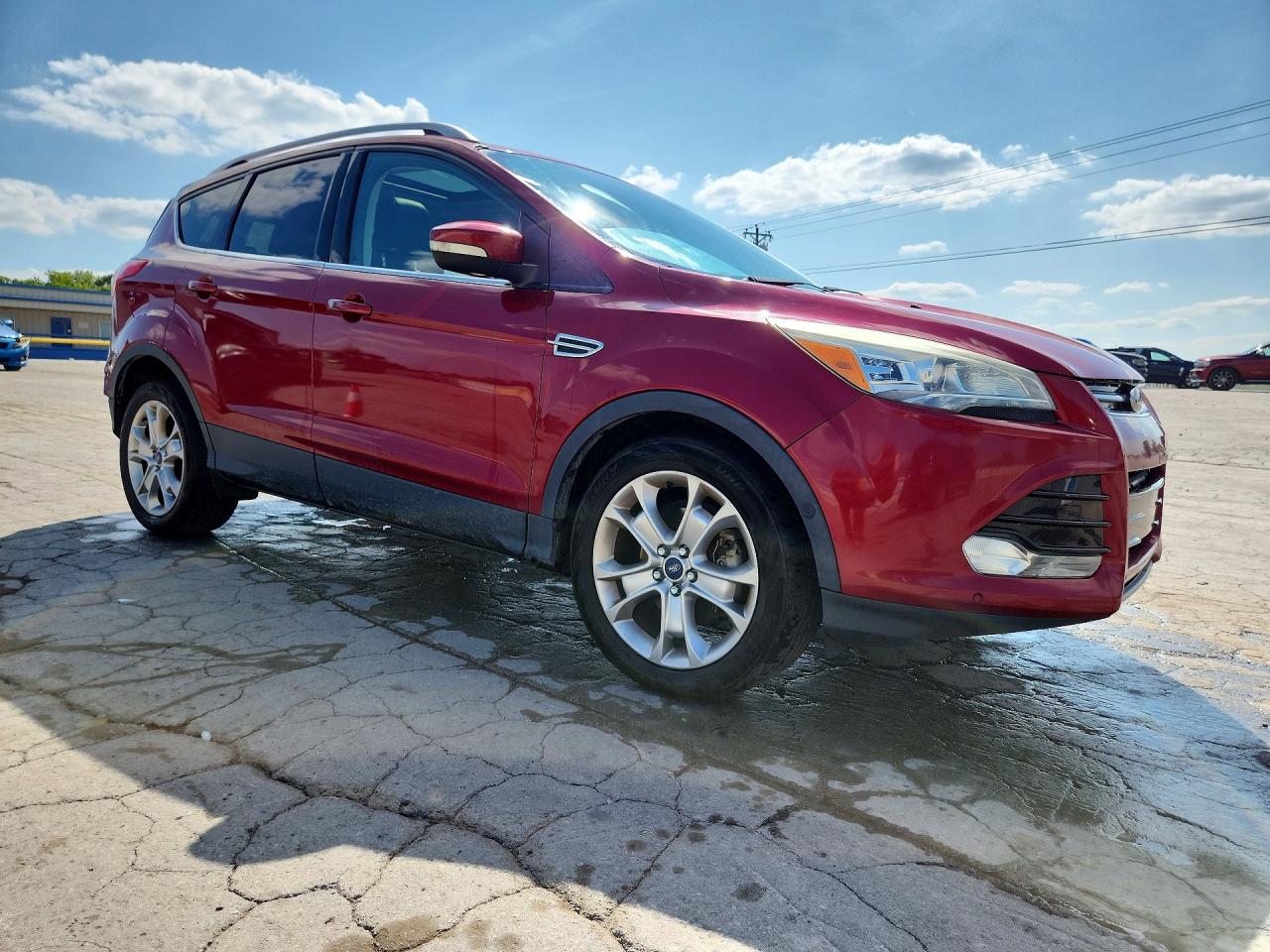 2015 Ford Escape Titanium Red vin: 1FMCU0J98FUB70893